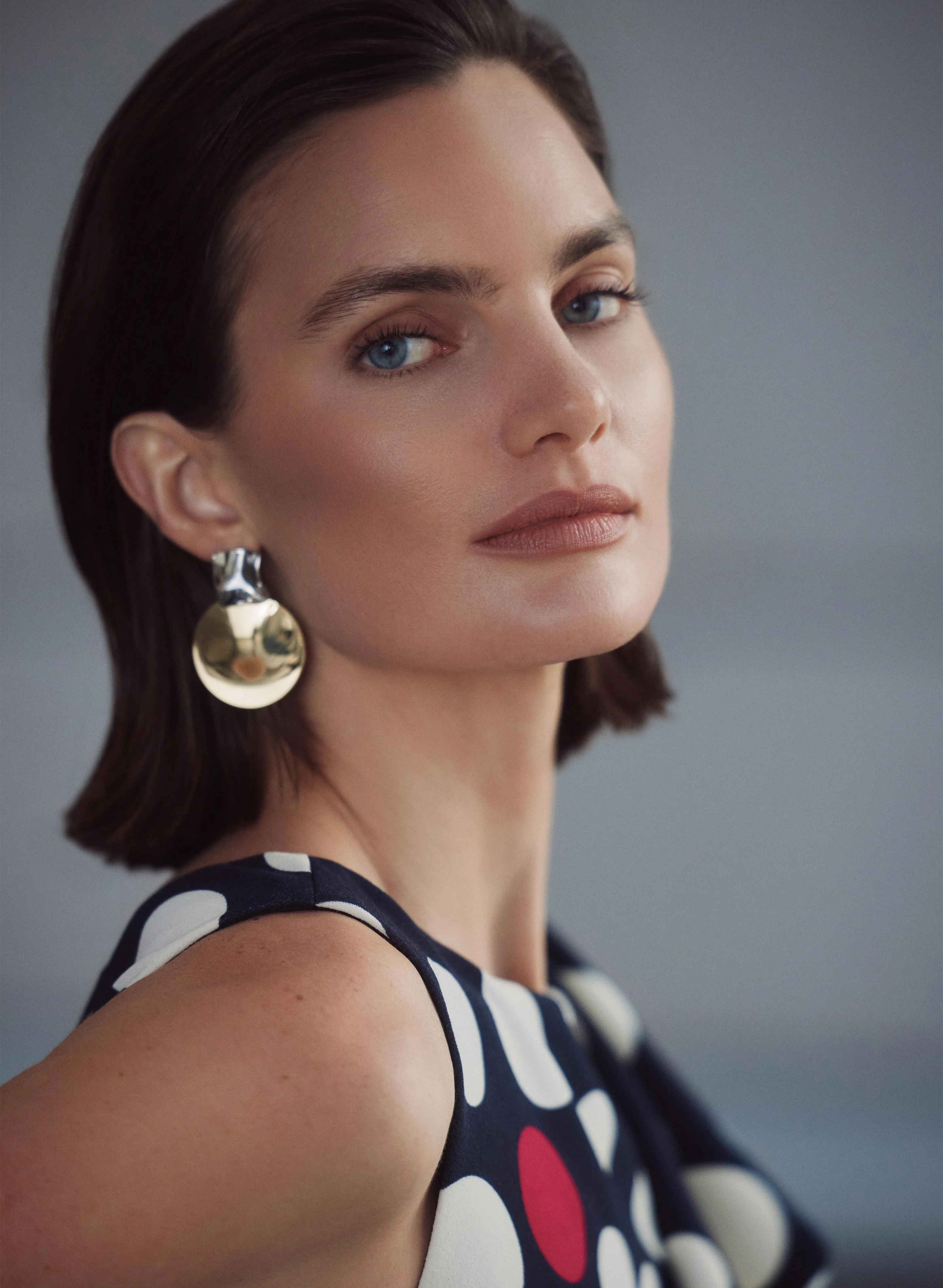 2-Toned Geometric Earrings - Image 2
