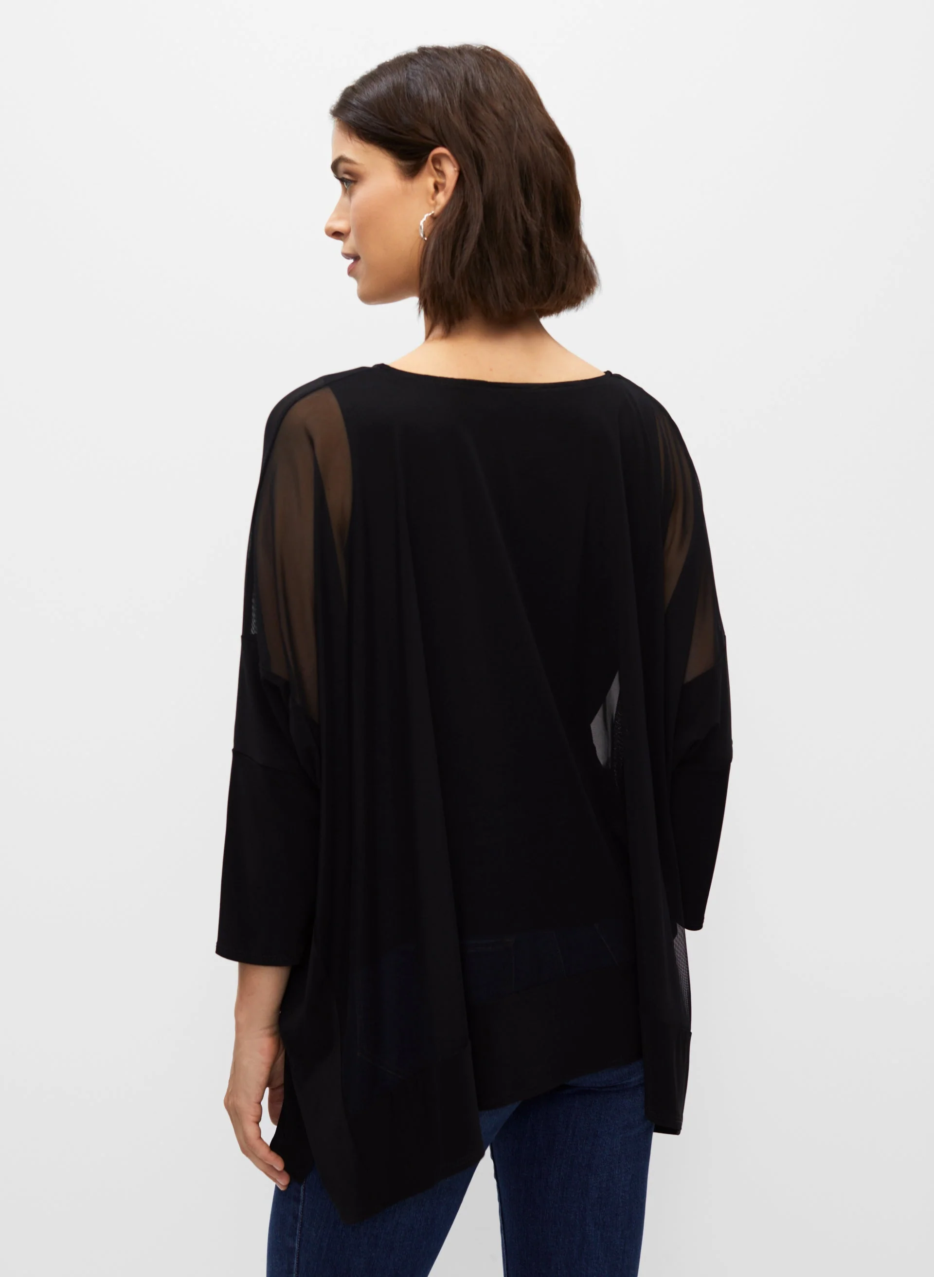 3/4 Sleeve Mesh Tunic - Image 3