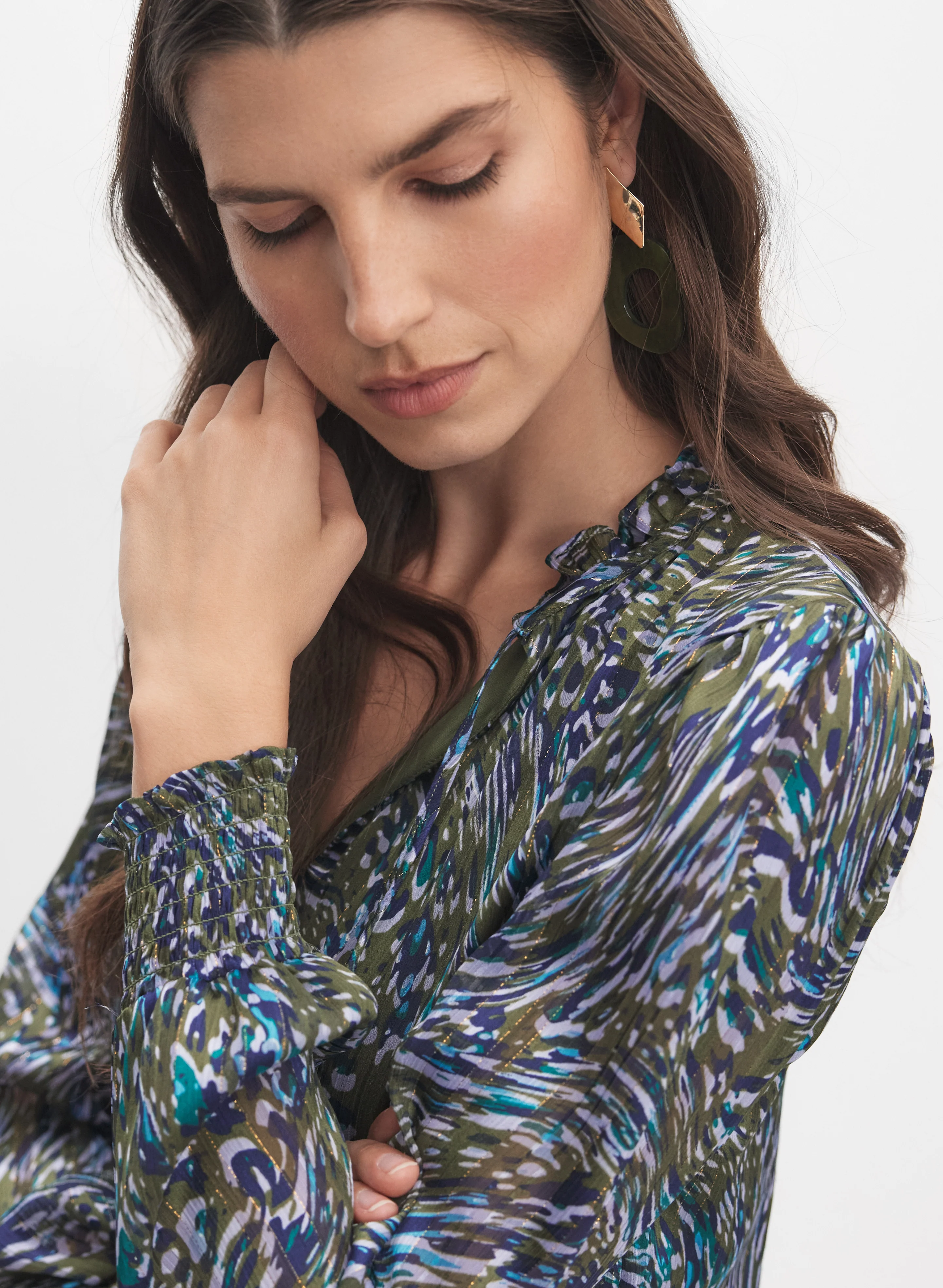 Abstract Chiffon Blouse - Image 2