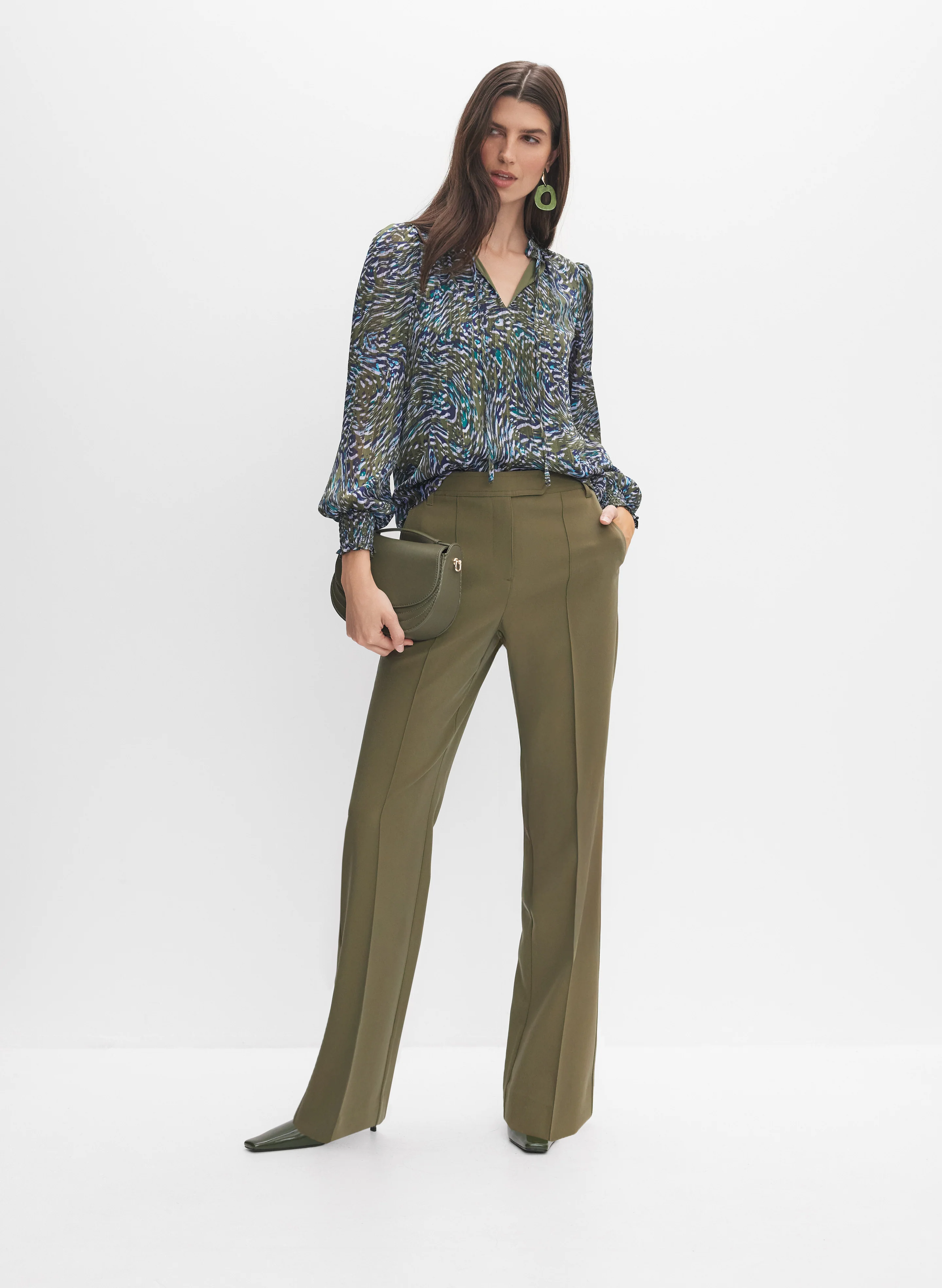 Abstract Chiffon Blouse - Image 3