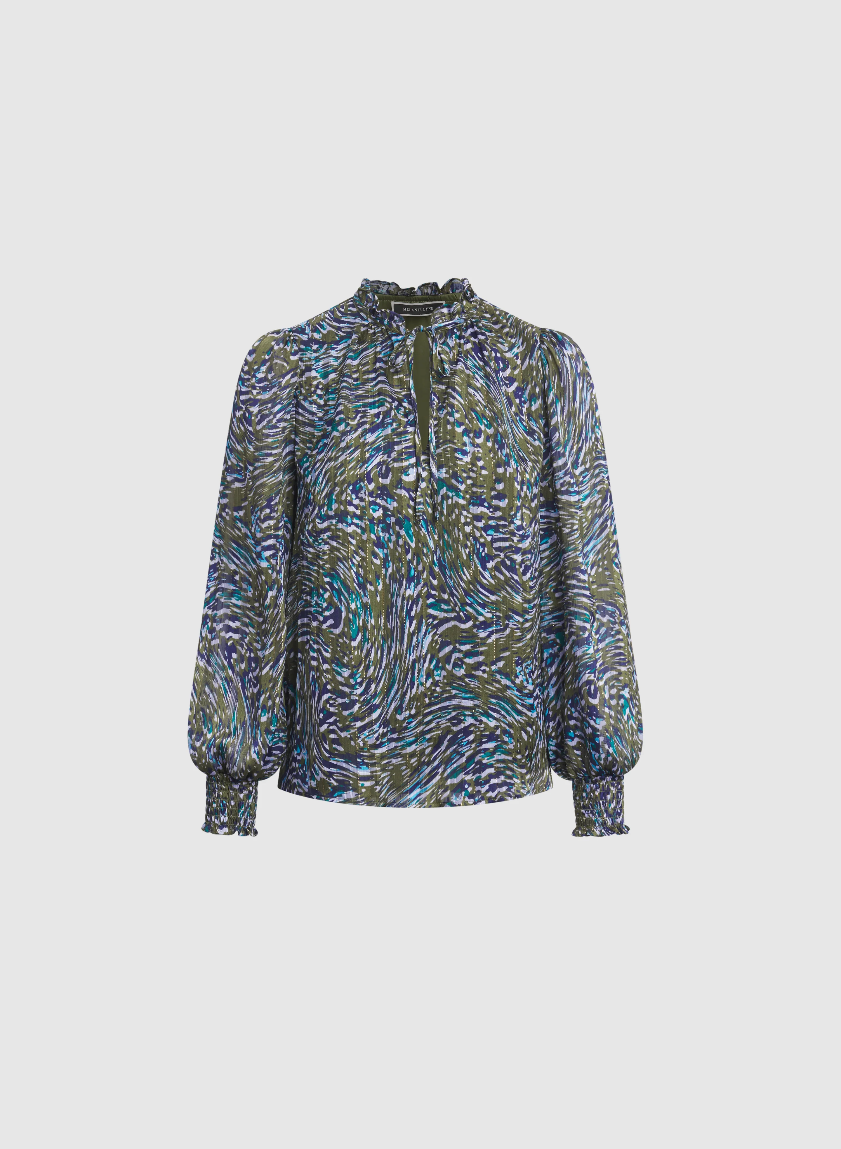 Abstract Chiffon Blouse - Image 6