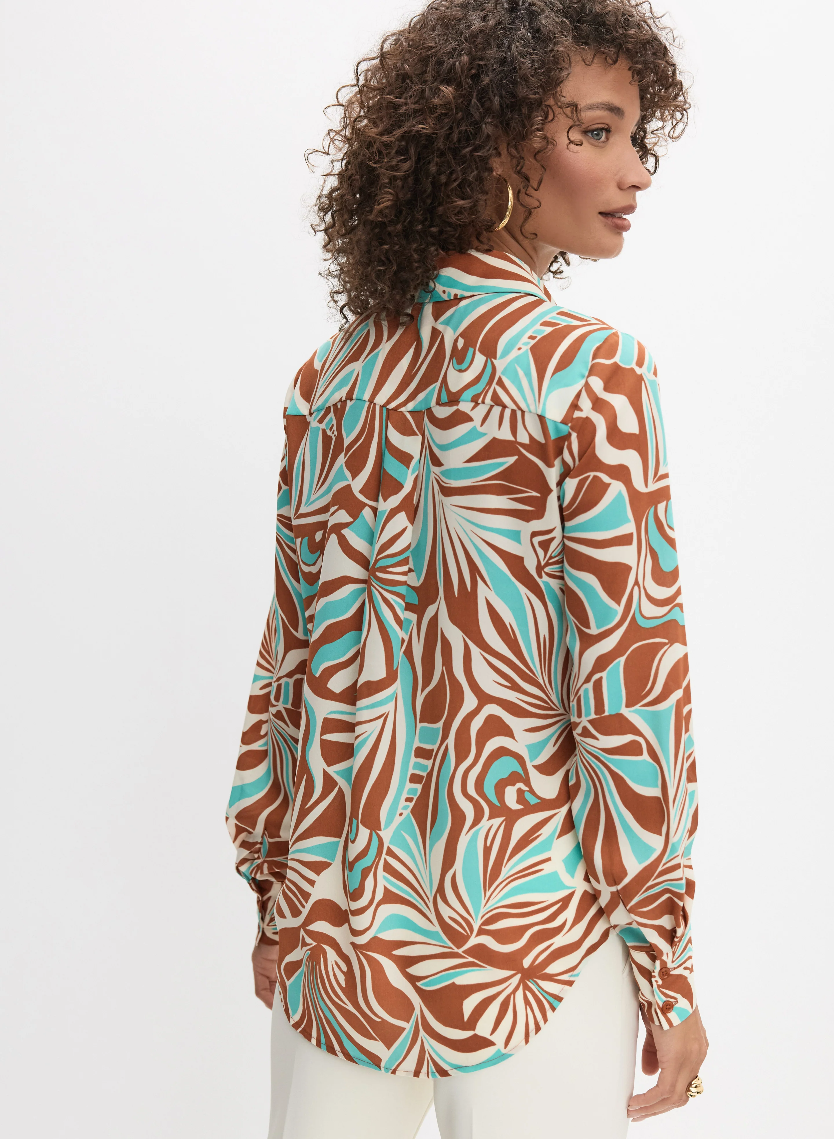 Abstract Print Blouse - Image 4