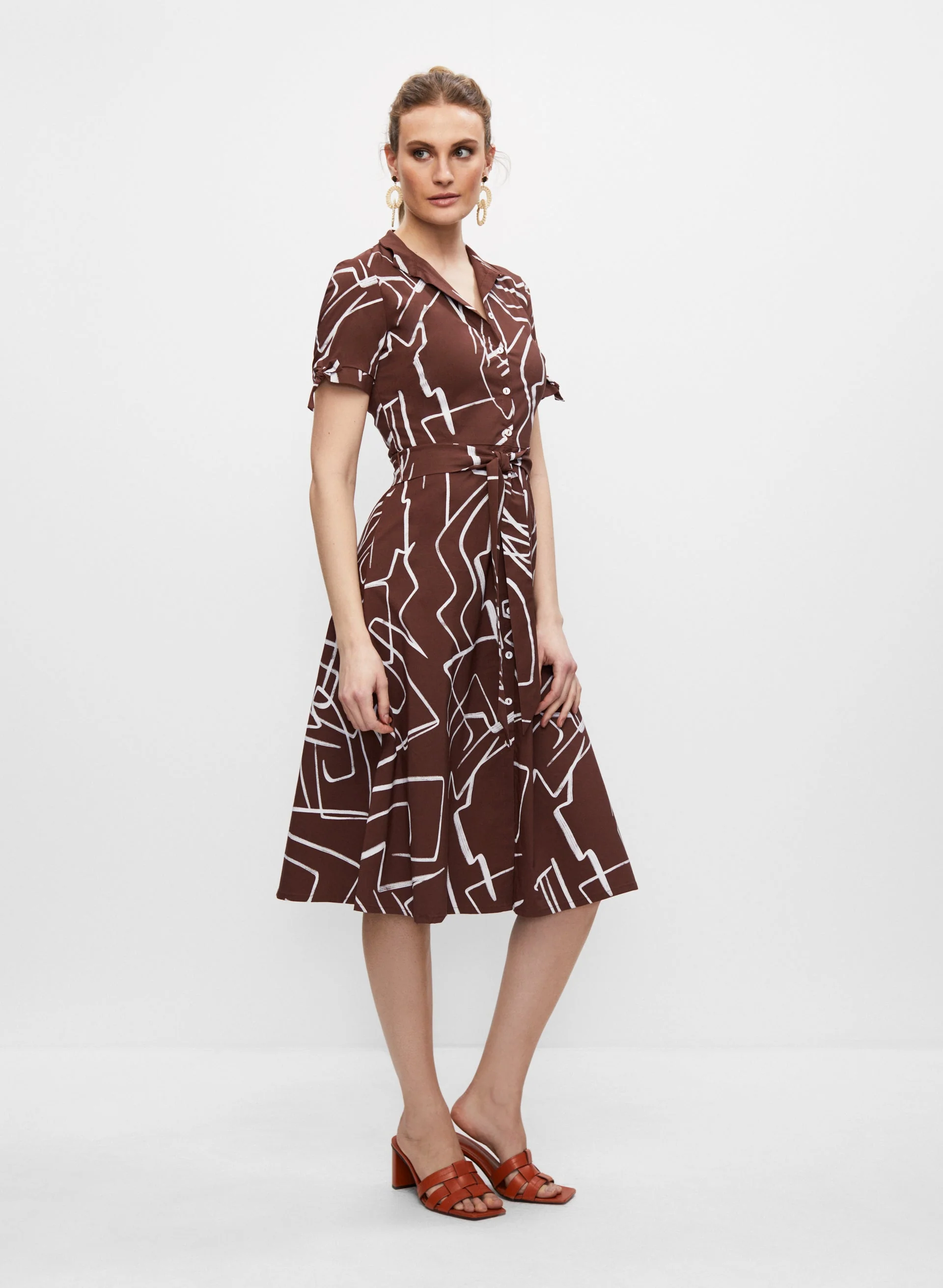 Abstract Print Dress - Image 3