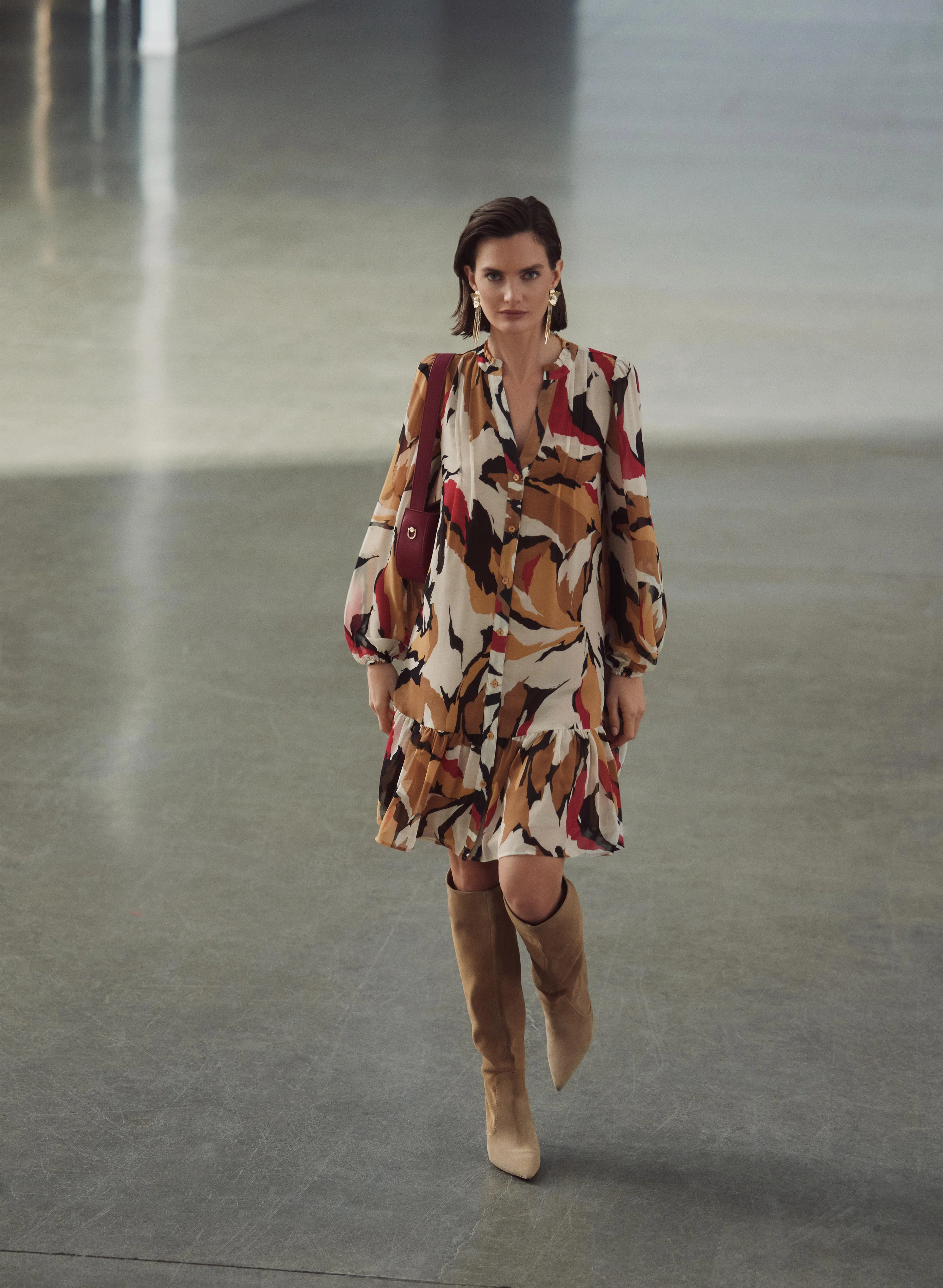 Abstract Print Dress - Image 3