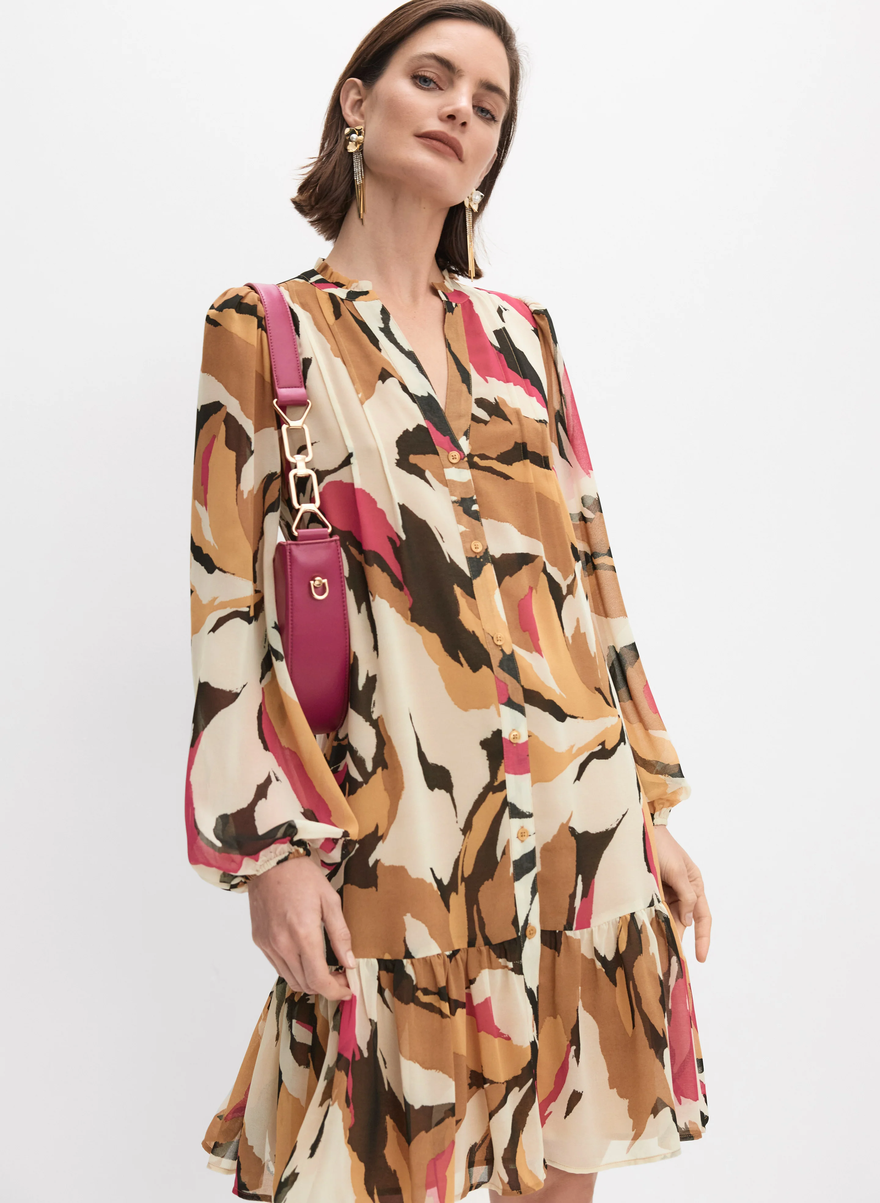 Abstract Print Dress - Image 5