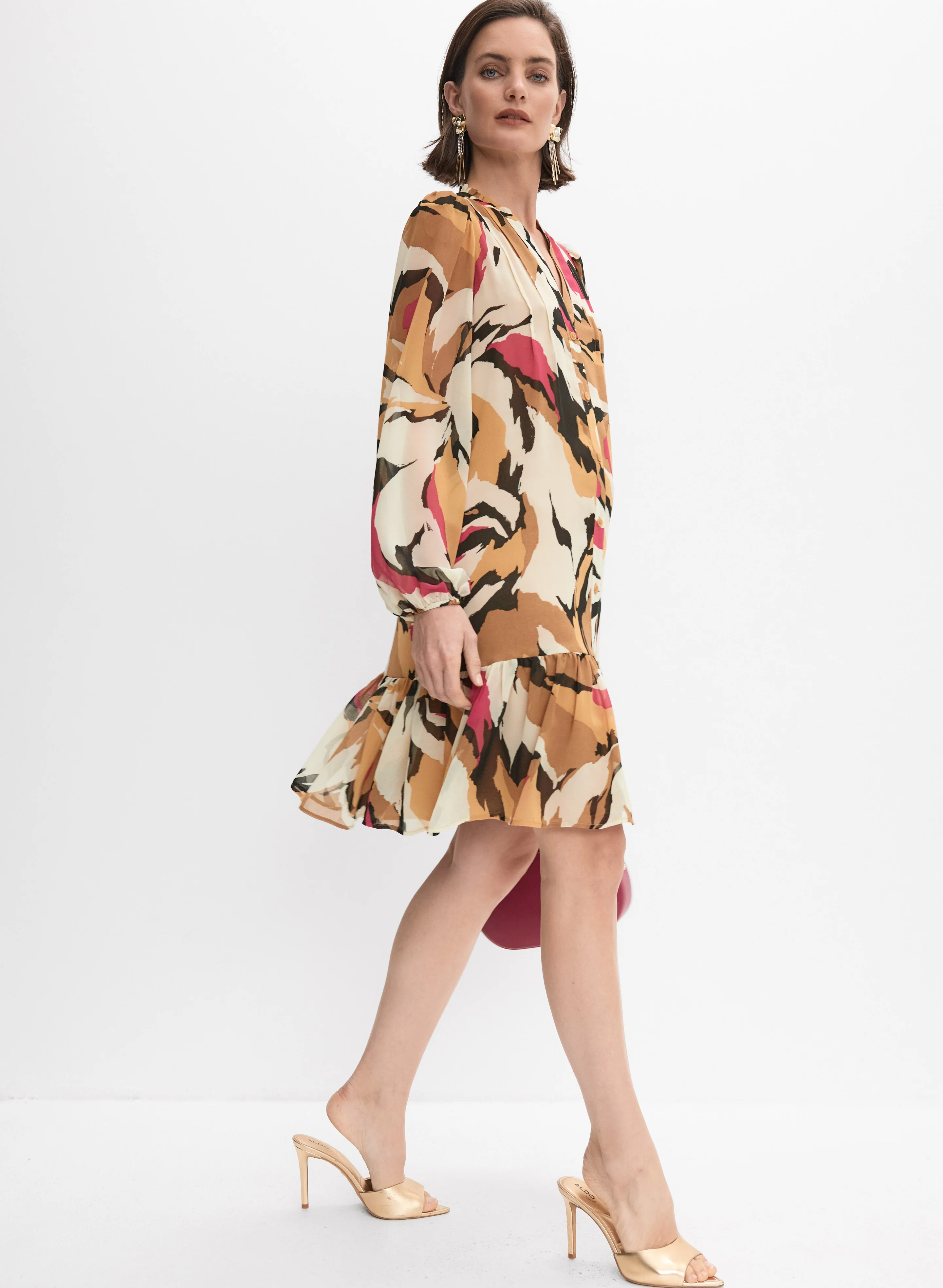 Abstract Print Dress - Image 8