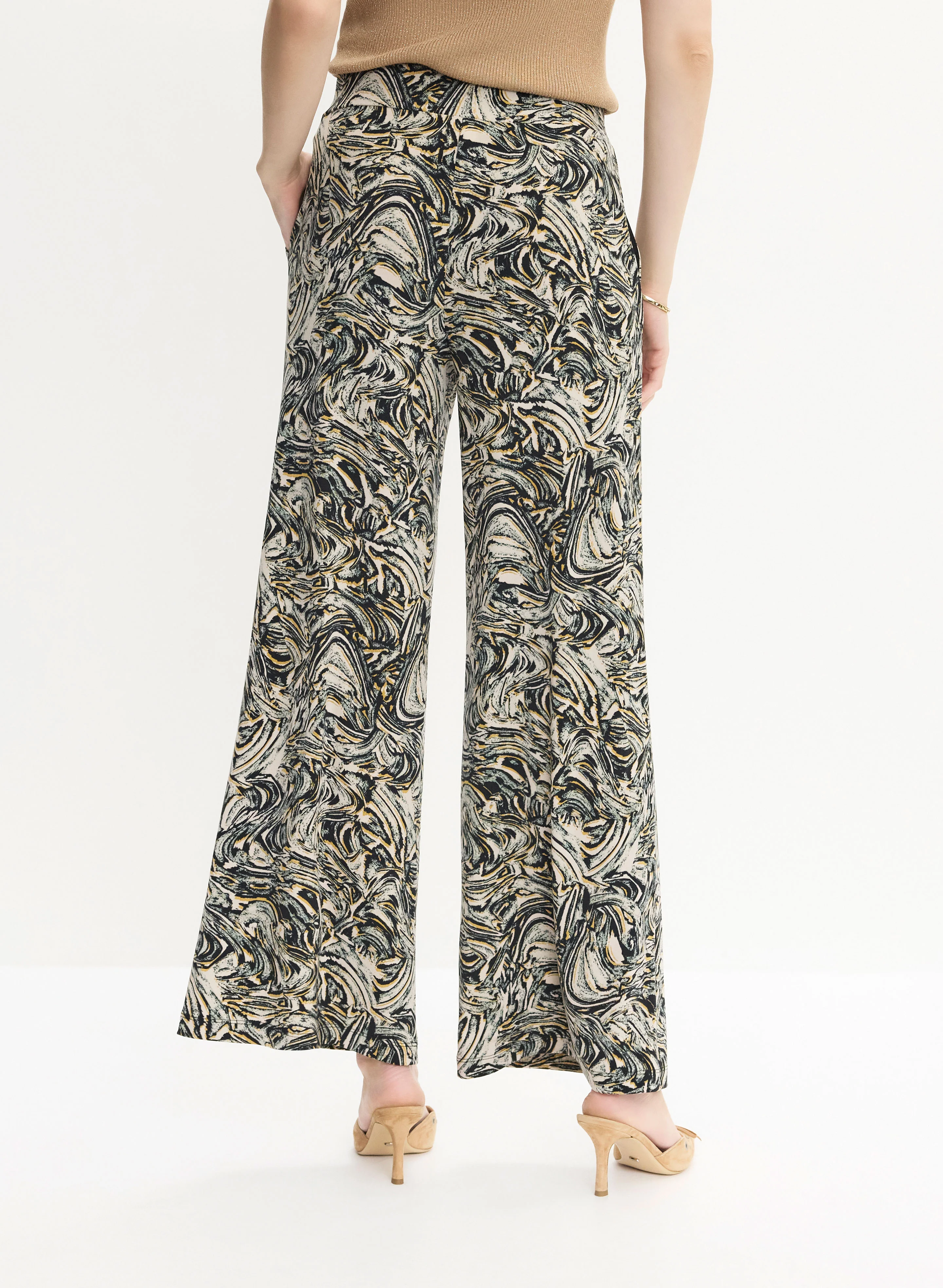 Abstract Print Wide-Leg Pants - Image 2