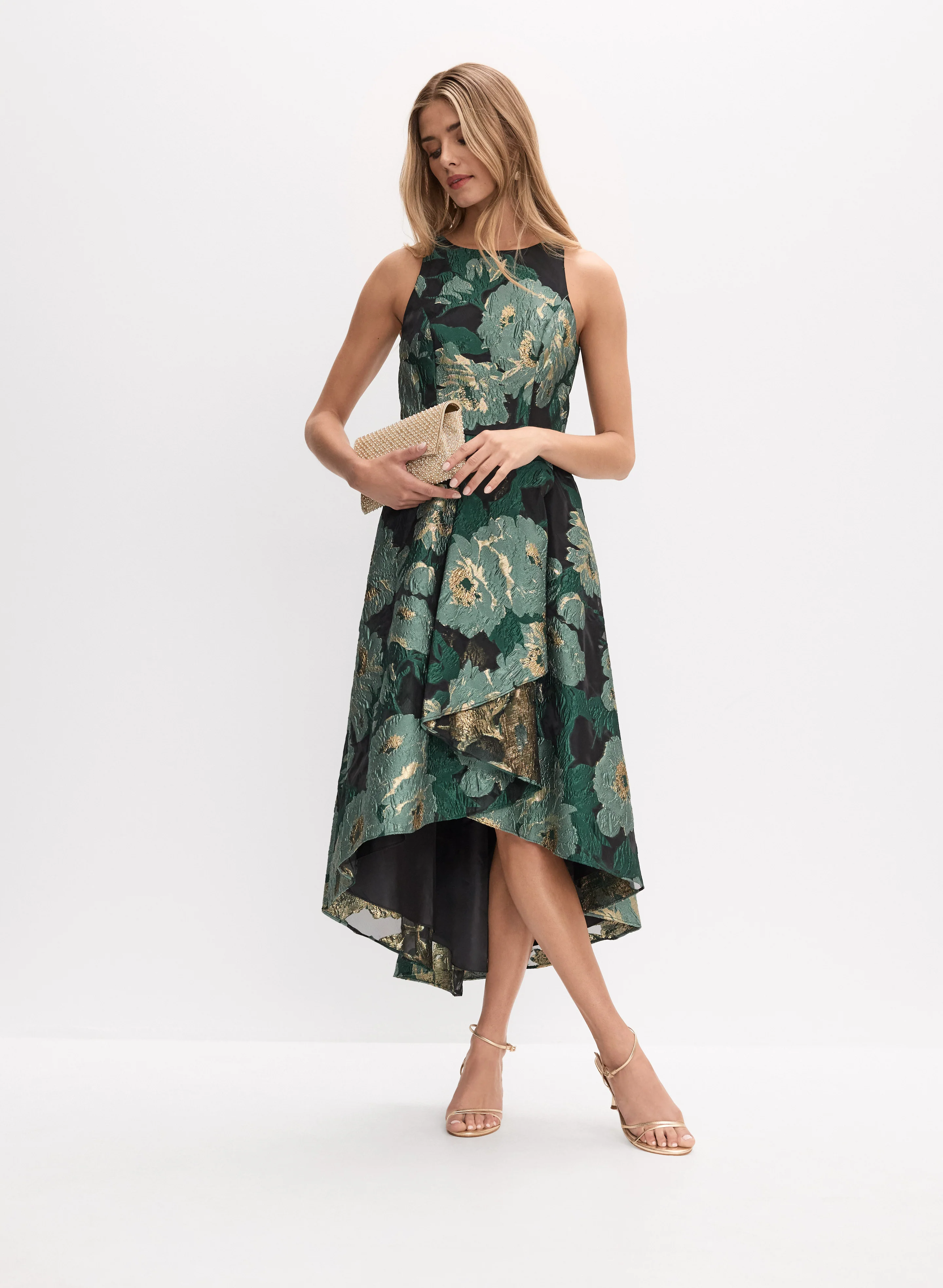 Adrianna Papell - Floral Jacquard Dress