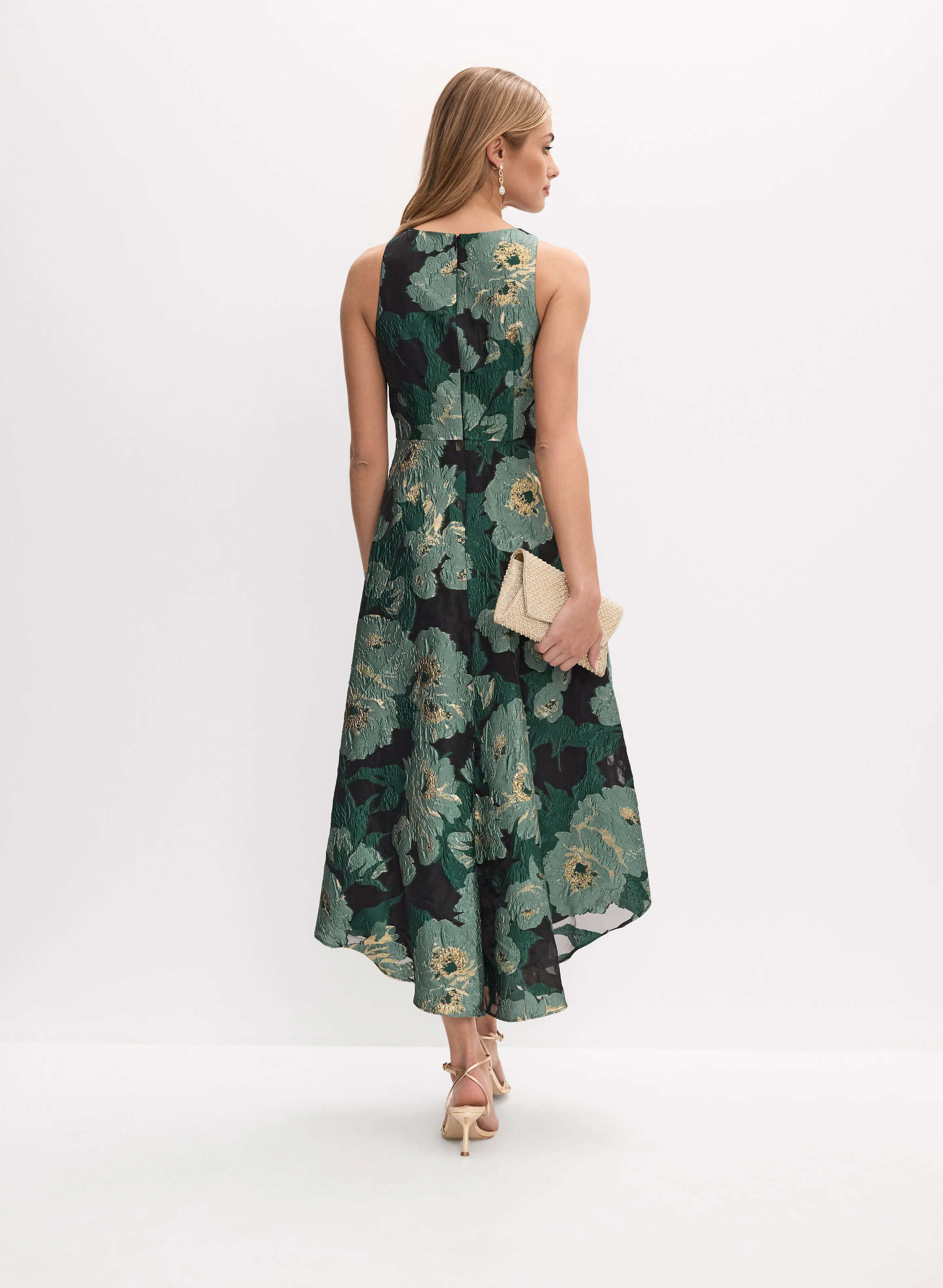 Adrianna Papell - Floral Jacquard Dress - Image 4