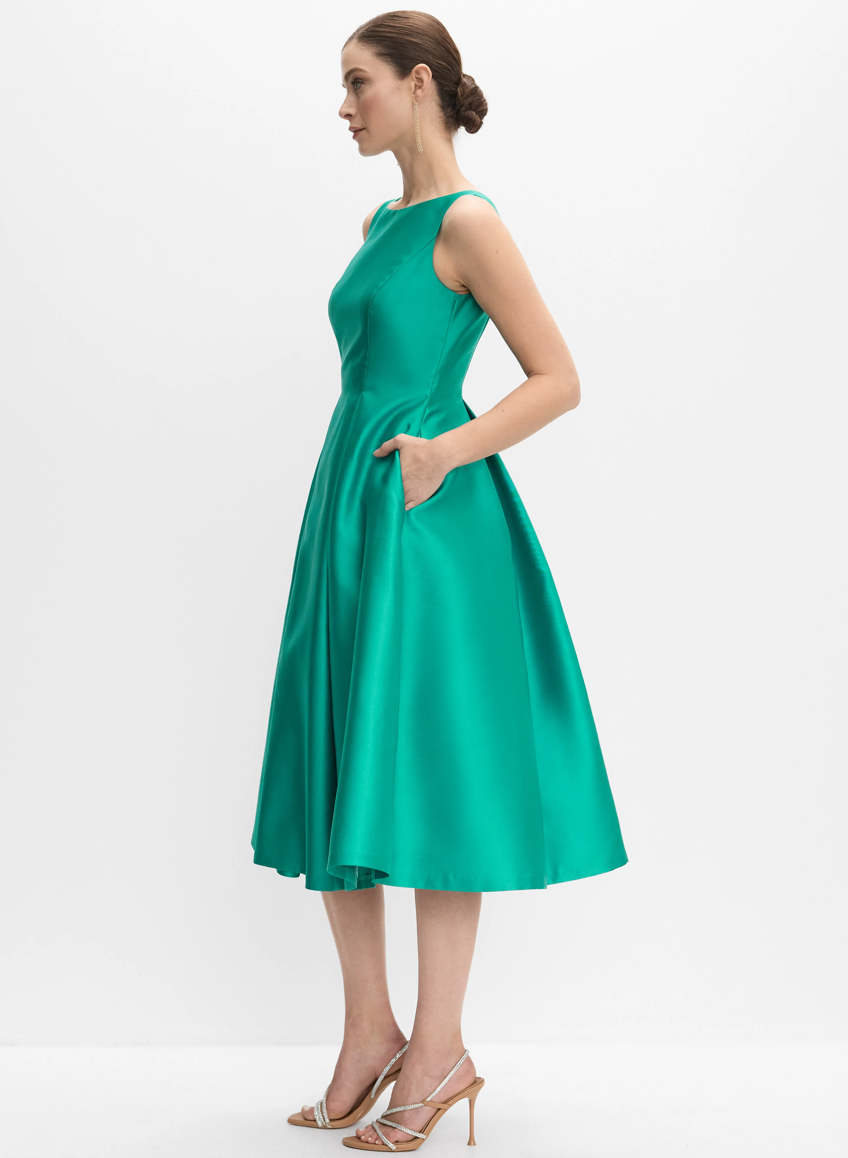 Adrianna Papell - Mikado Fit & Flare Dress - Image 3