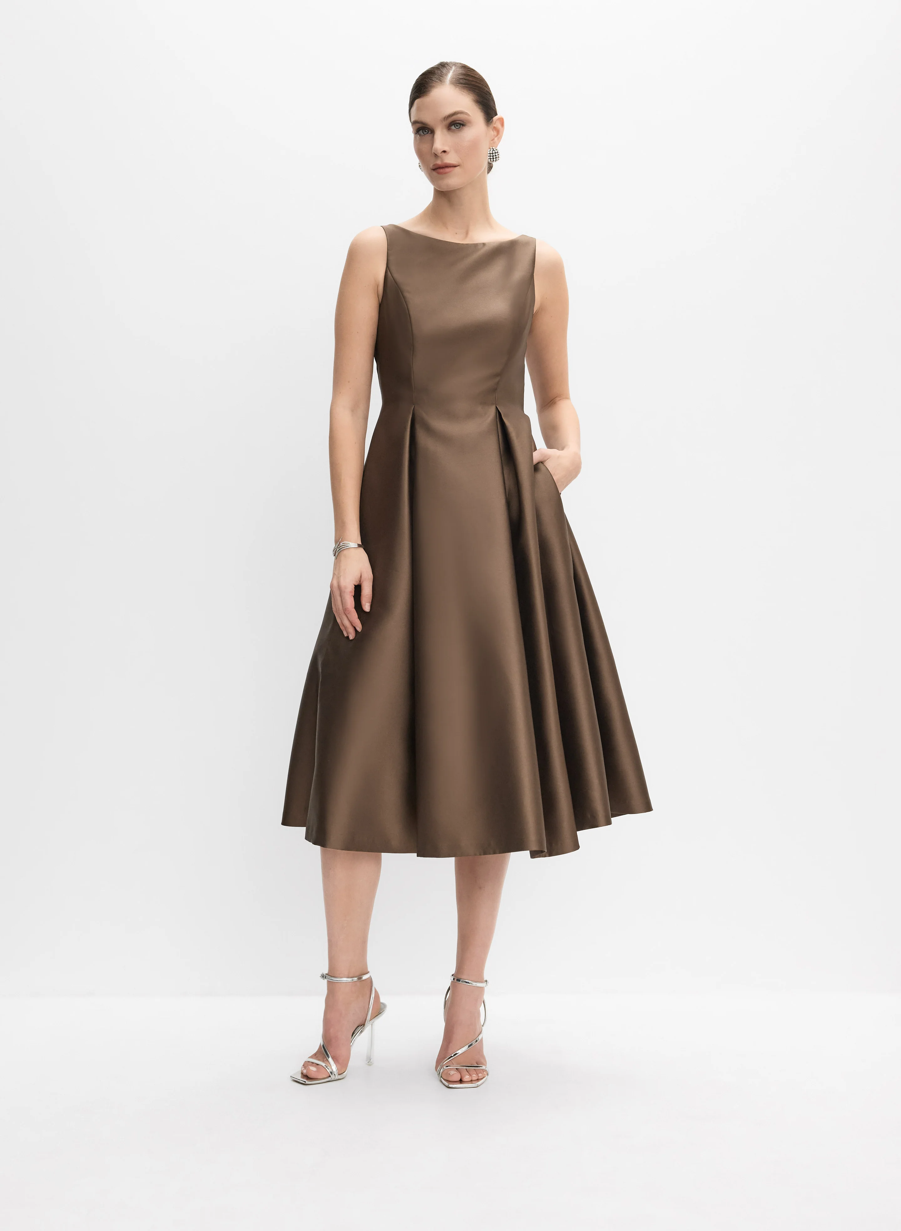 Adrianna Papell - Mikado Fit & Flare Dress