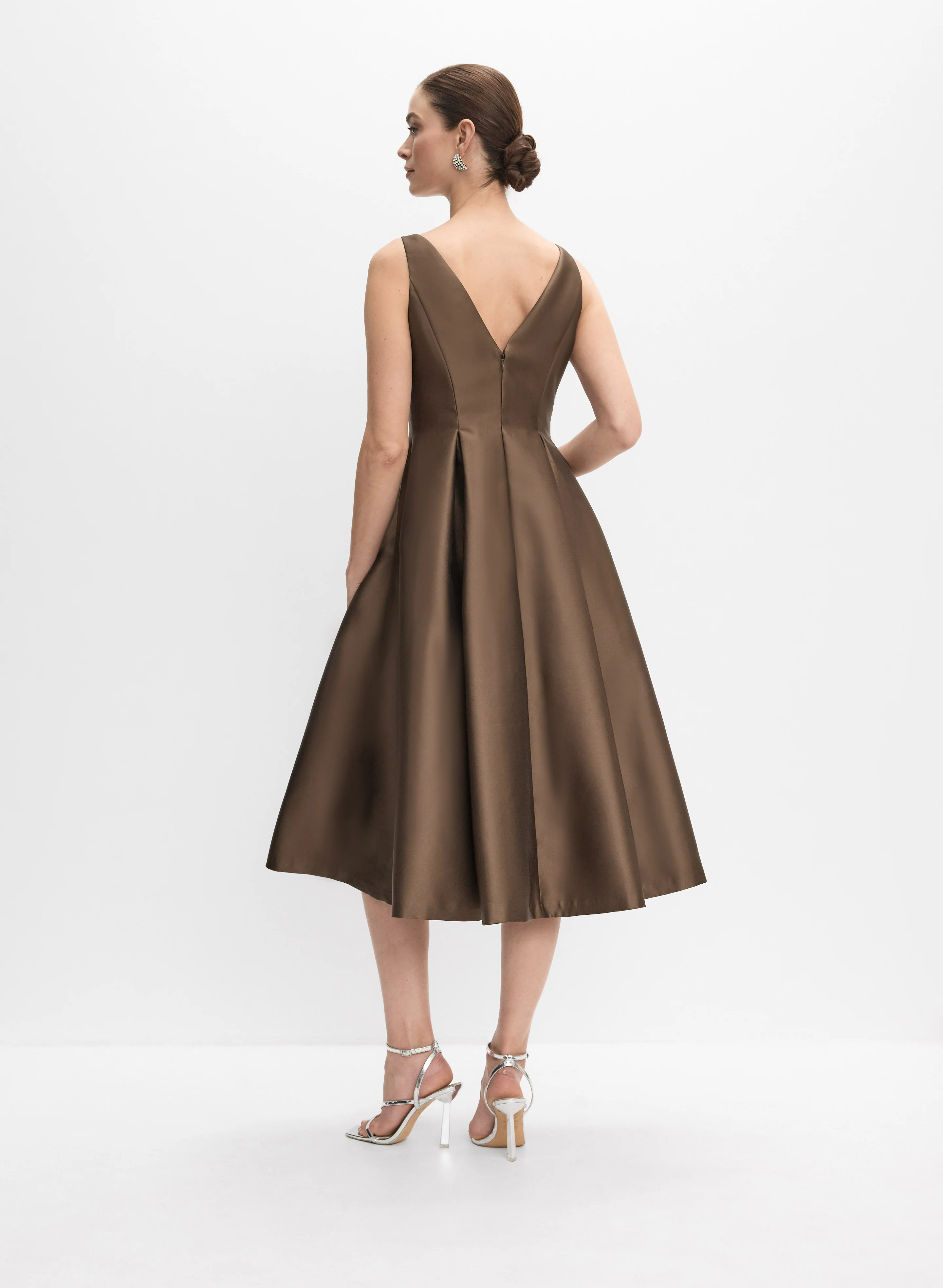 Adrianna Papell - Mikado Fit & Flare Dress - Image 3