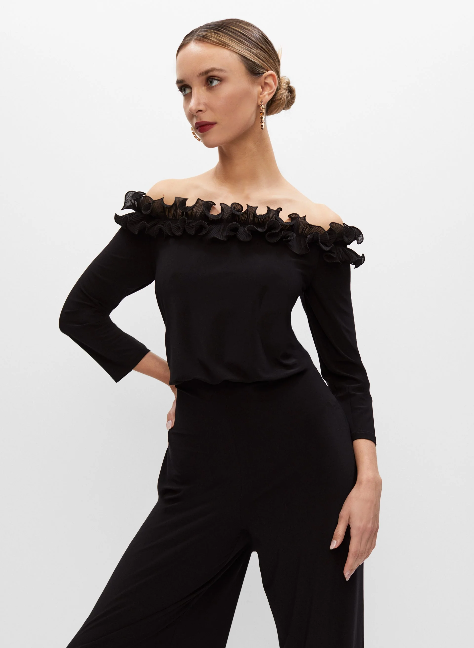 Adrianna Papell - Off-the-Shoulder Jumpsuit - Image 4