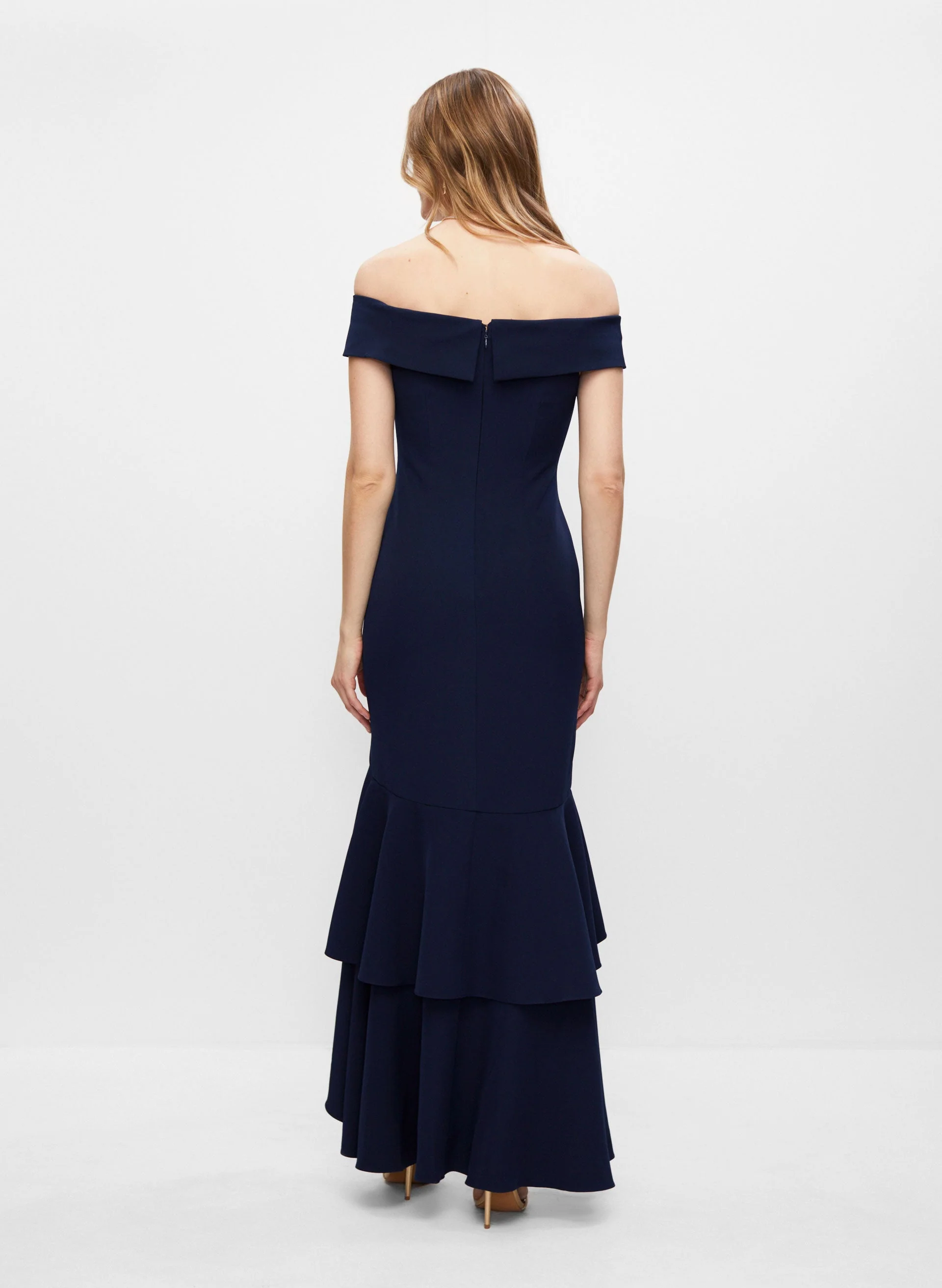 Adrianna Papell - Off-the-Shoulder Slit Dress - Image 4
