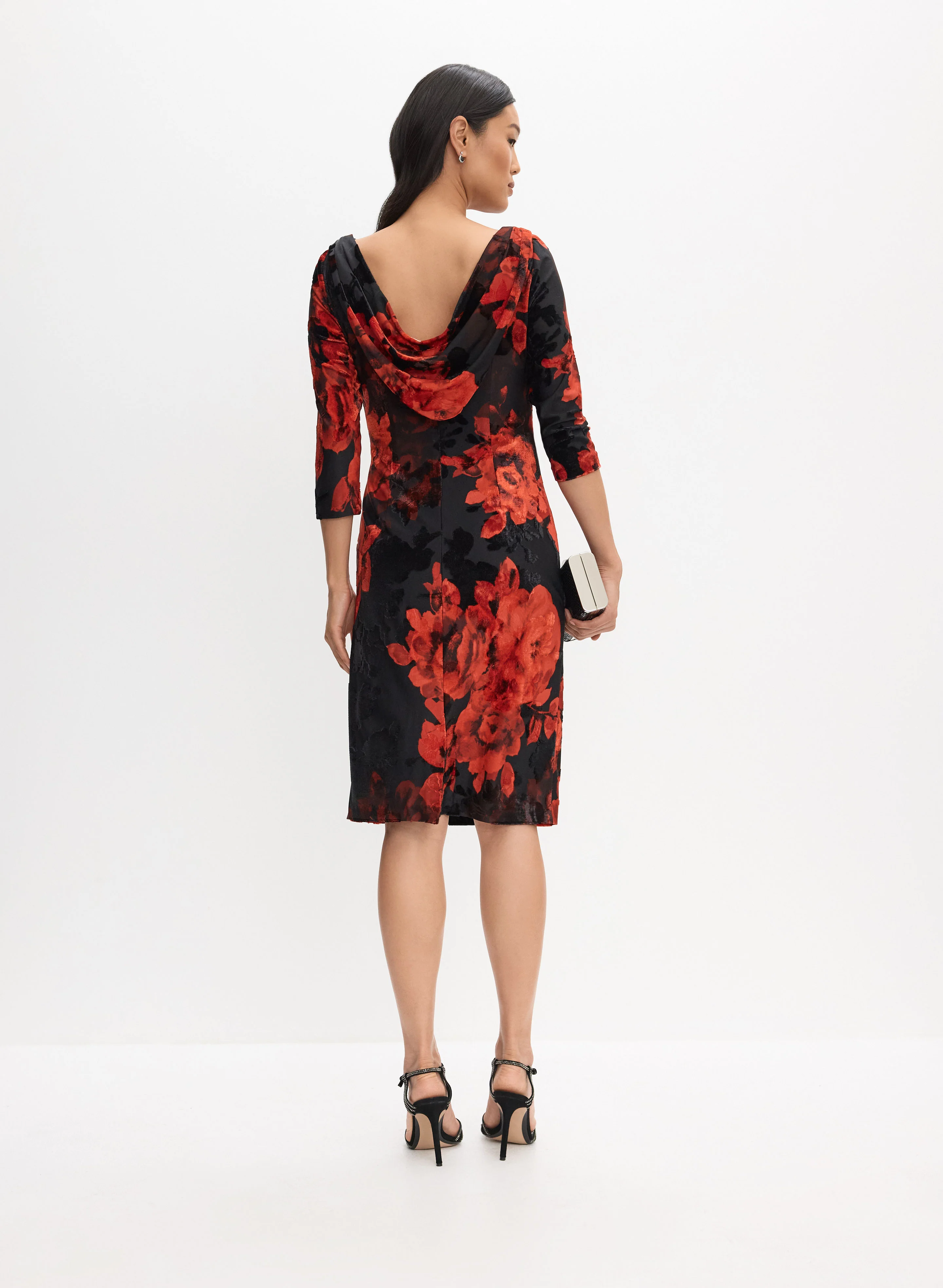 Adrianna Papell - Velvet Floral Dress - Image 4