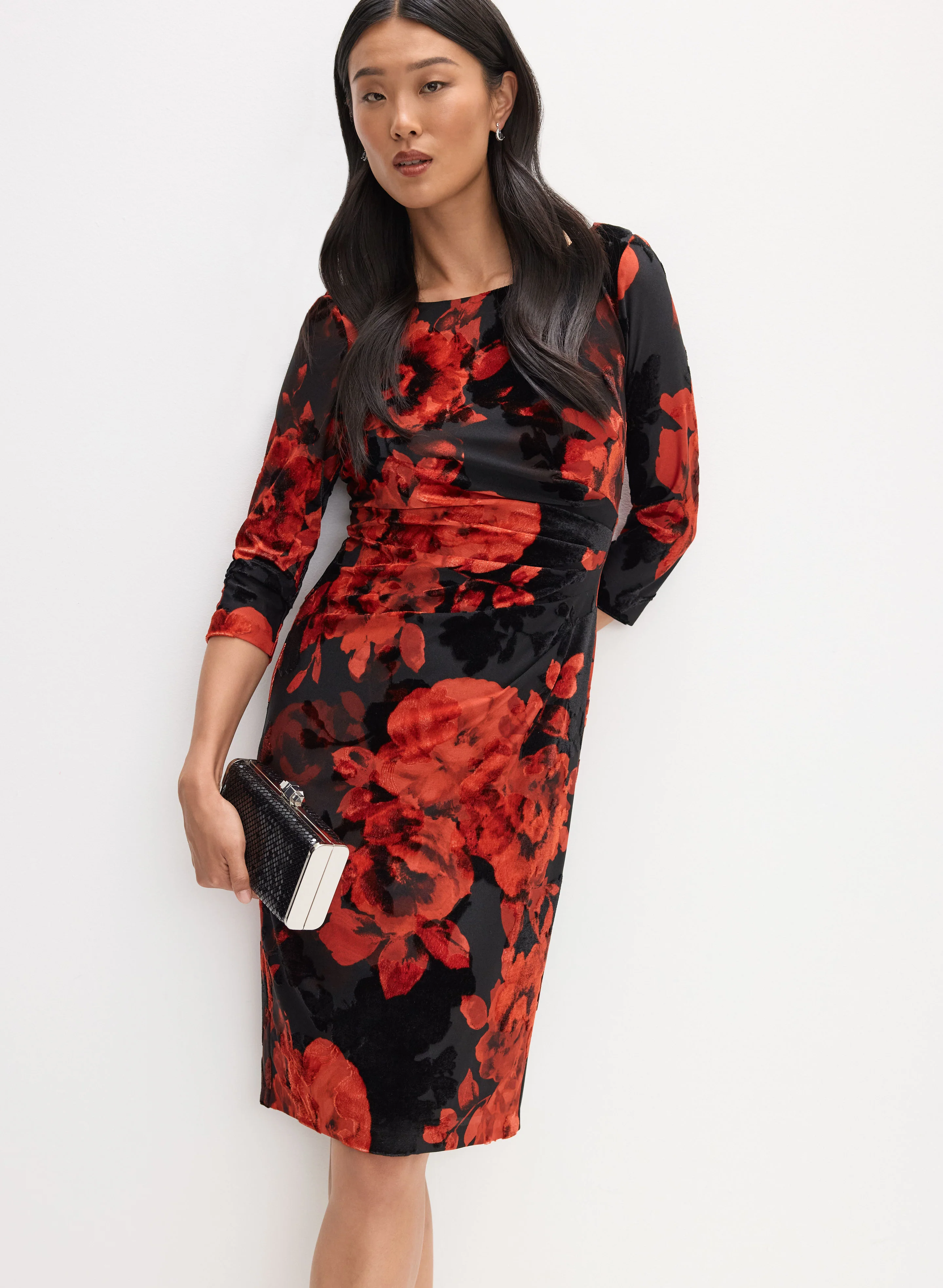 Adrianna Papell - Velvet Floral Dress - Image 7