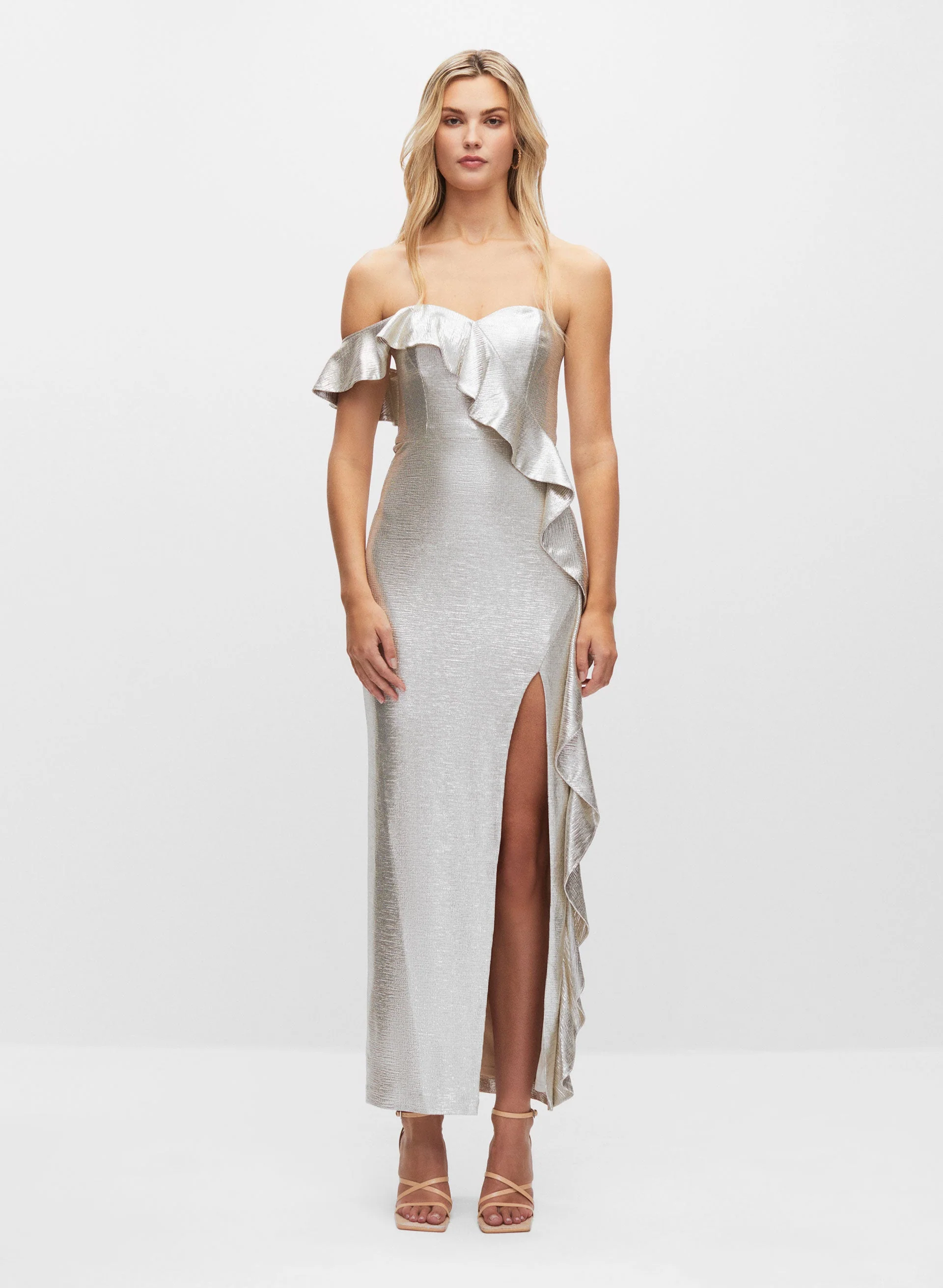Aidan Mattox - Asymmetrical Flounce Gown - Image 2