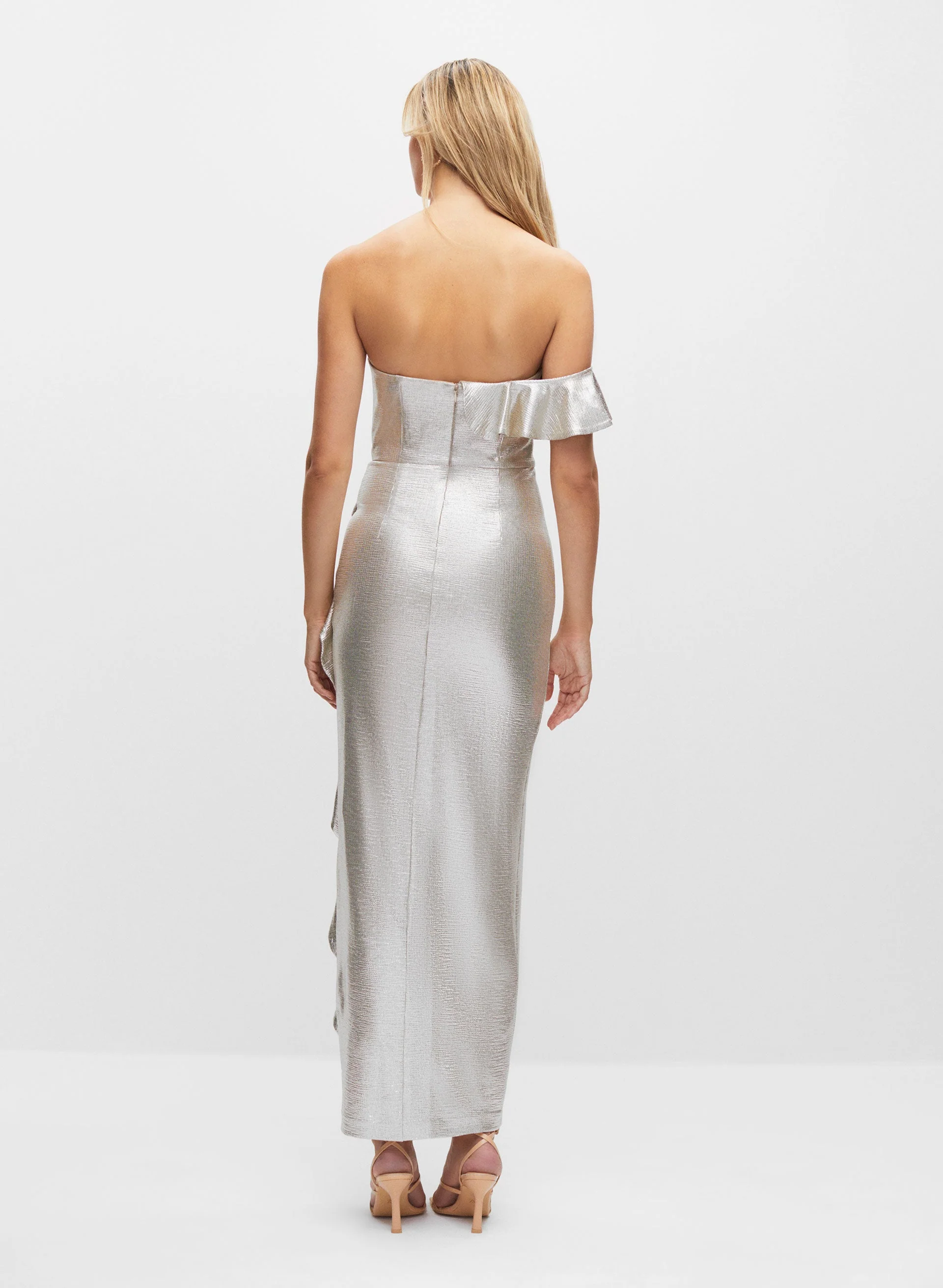 Aidan Mattox - Asymmetrical Flounce Gown - Image 3