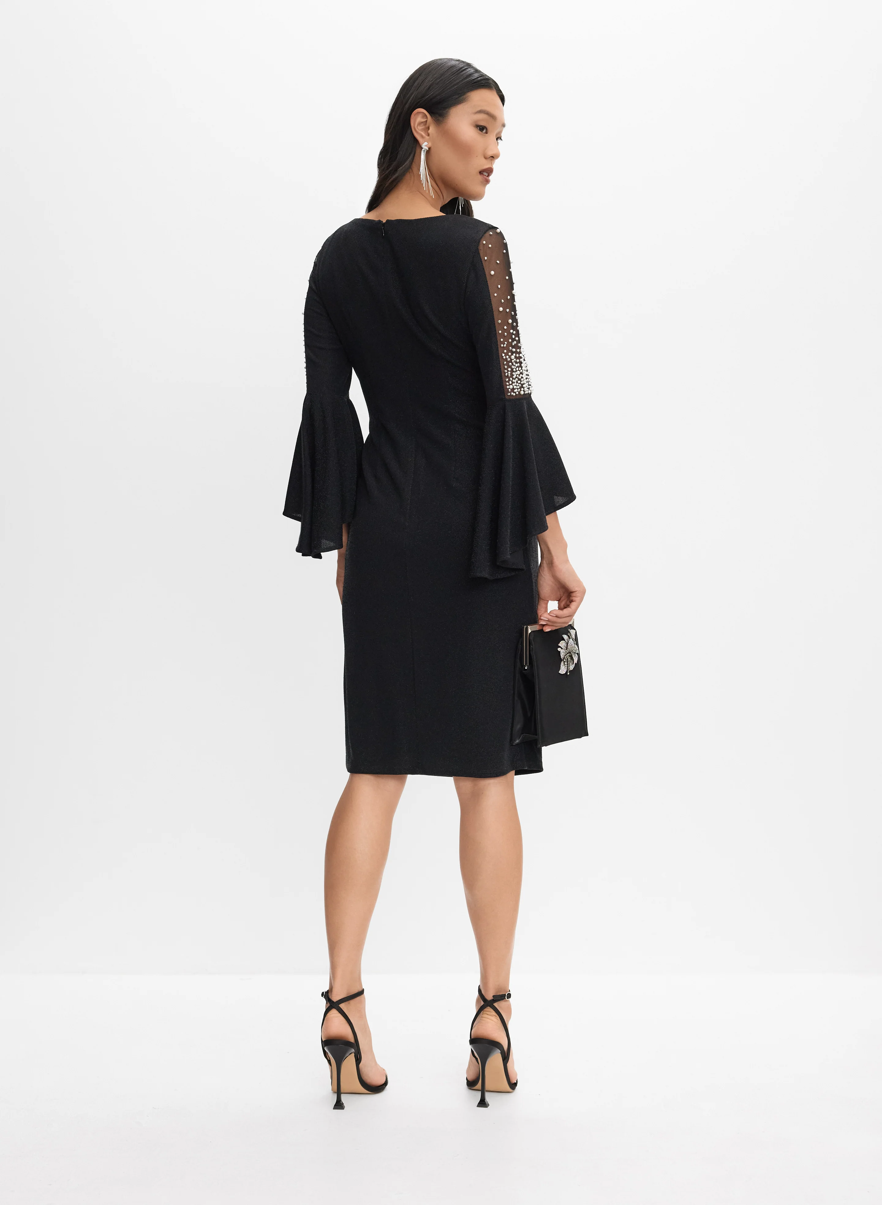 Alex Evenings - Beaded Bell Sleeve Dress - Image 4