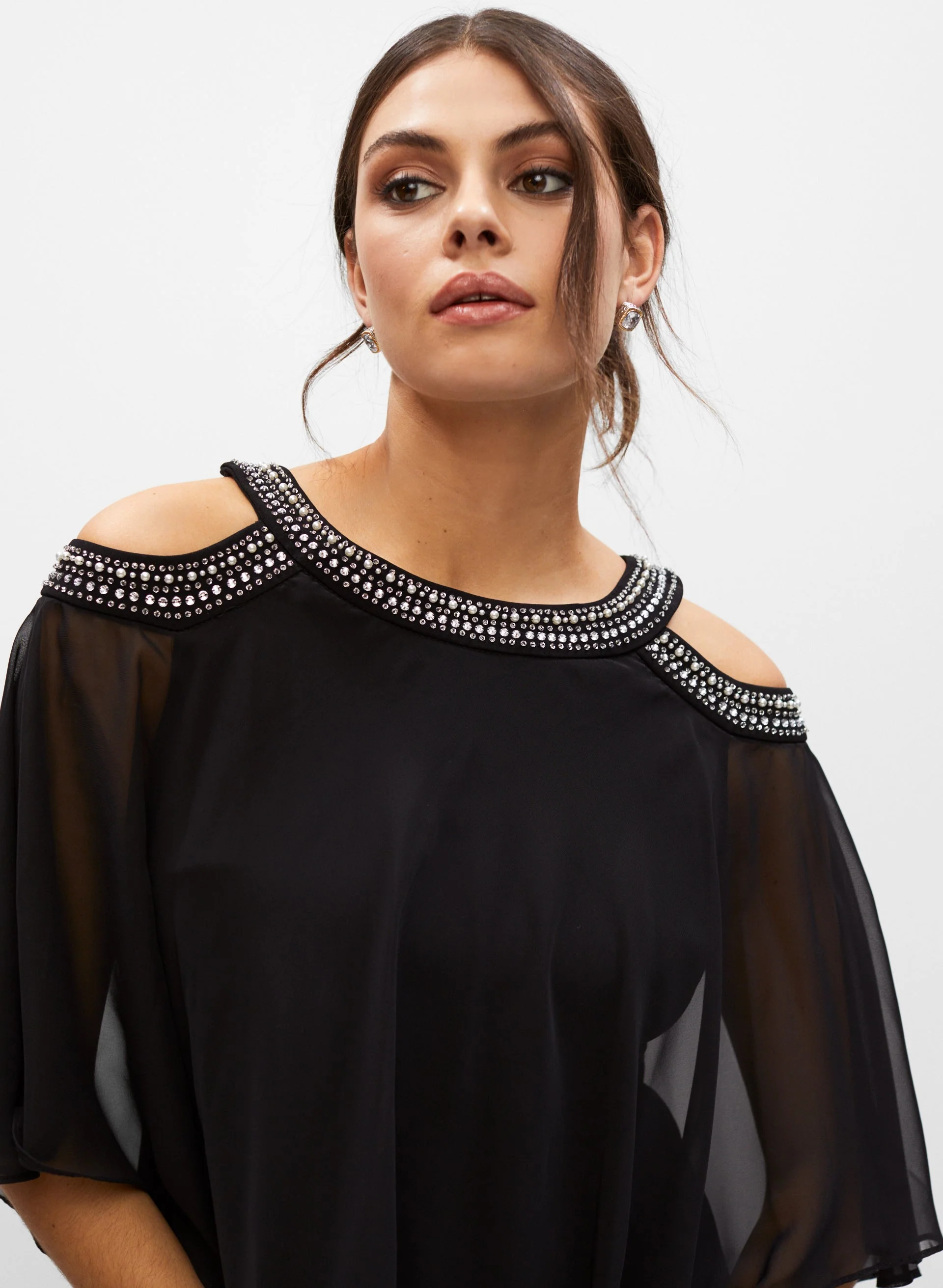 Alex Evenings - Embellished Cold Shoulder Dress - Image 3