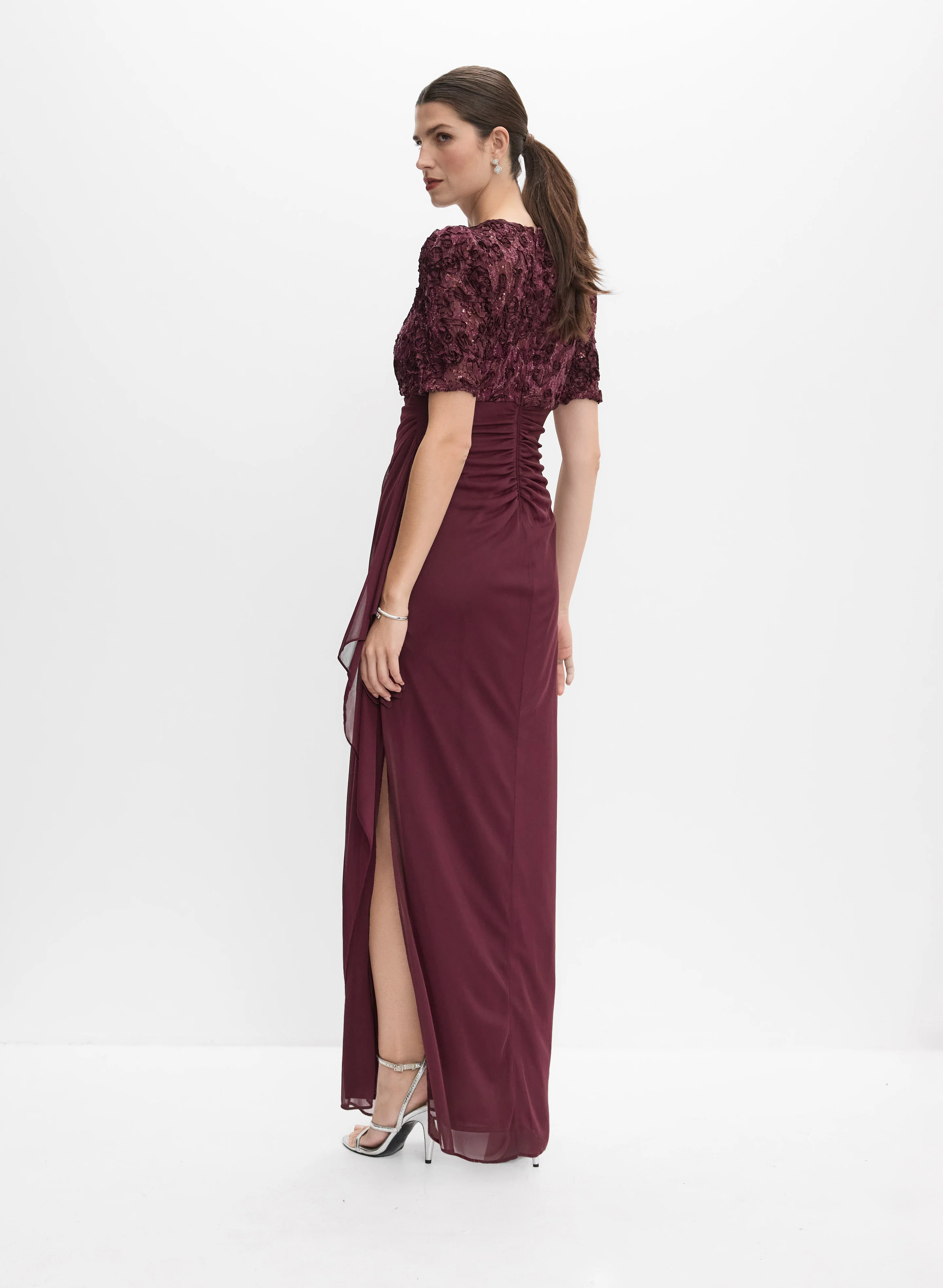 Alex Evenings - Embellished Soutache Embroidered Dress - Image 4