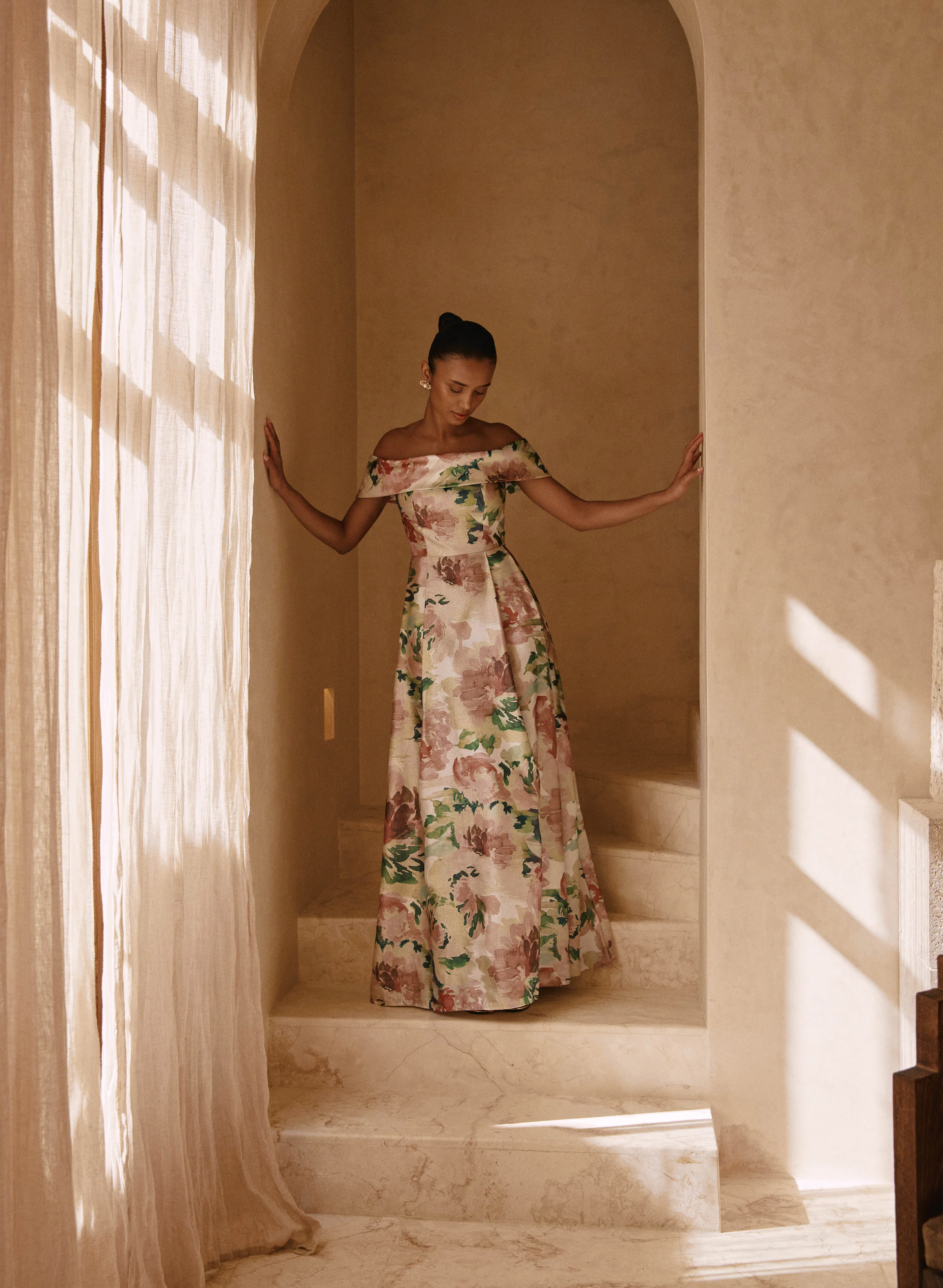 Alex Evenings - Floral Off-Shoulder Gown - Image 2