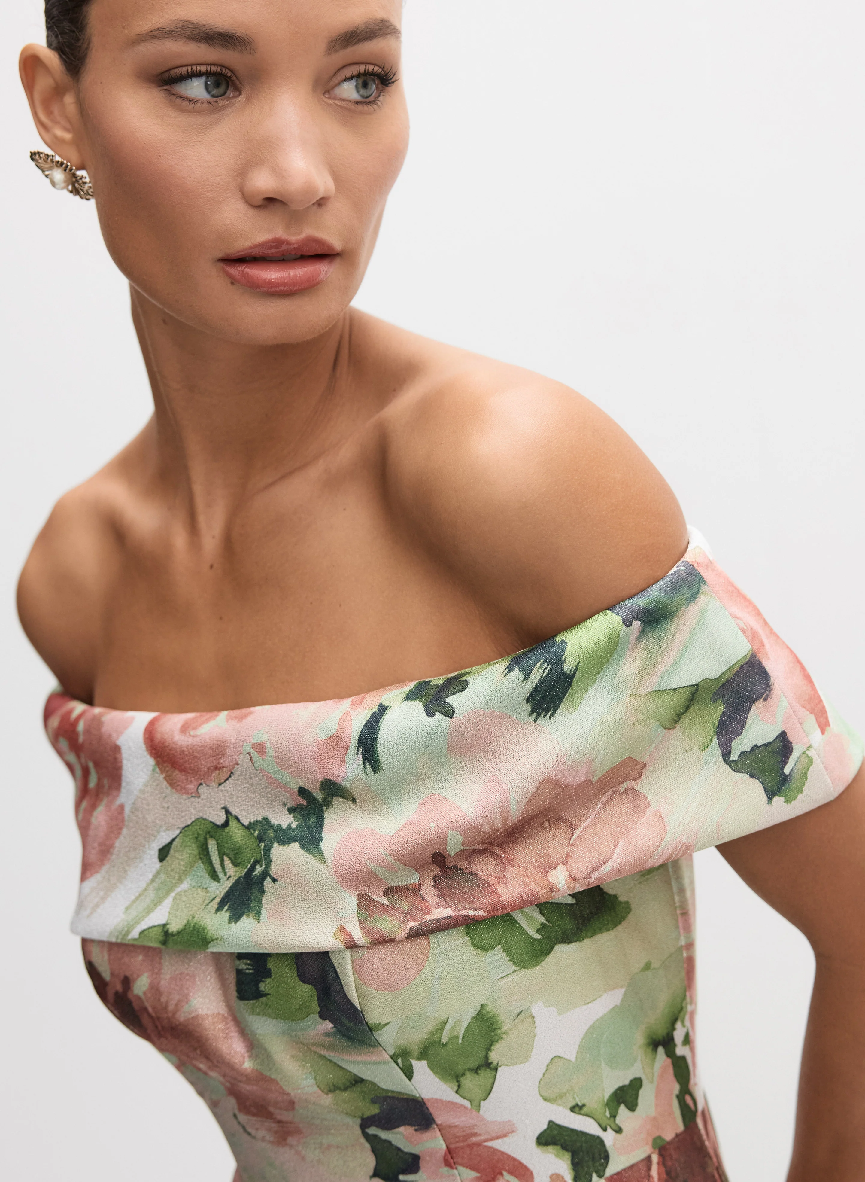 Alex Evenings - Floral Off-Shoulder Gown - Image 3