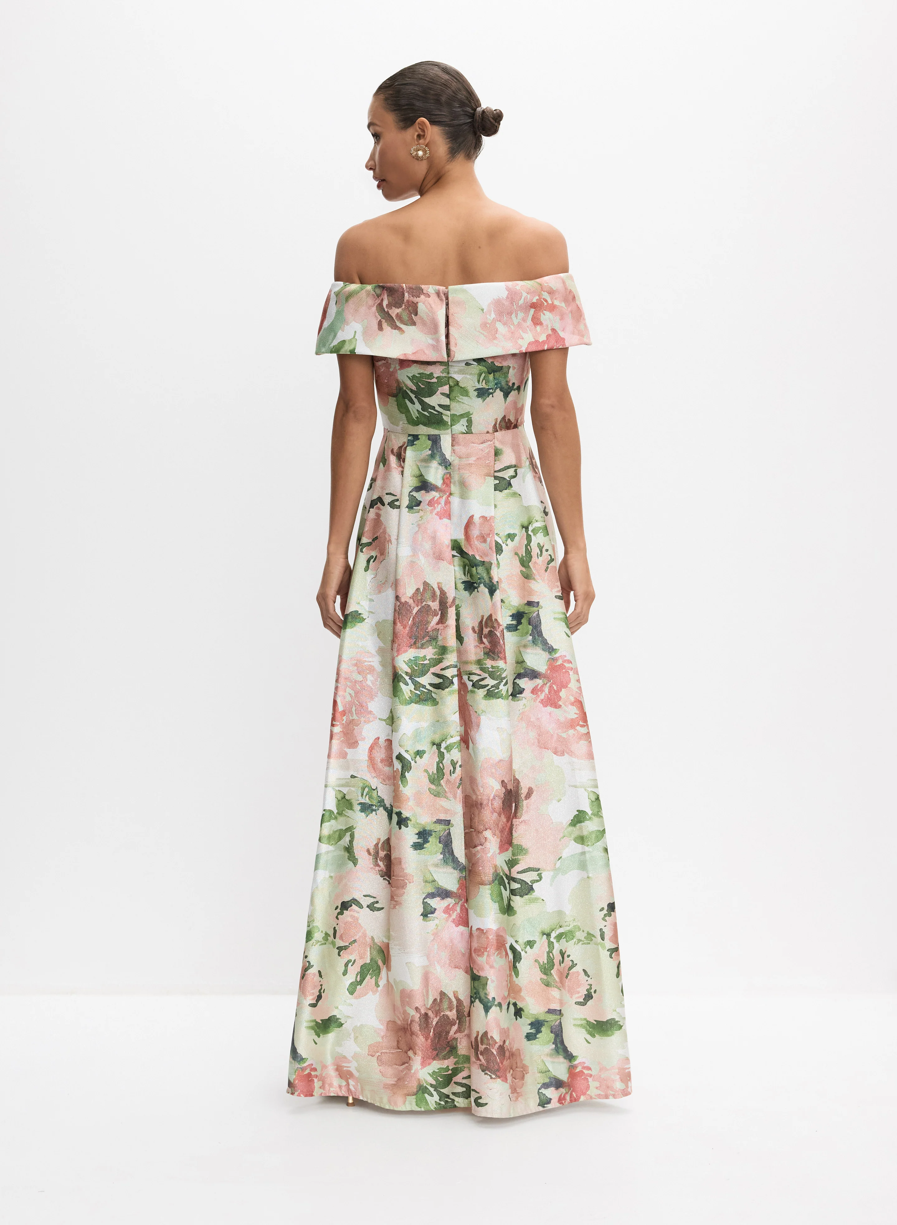 Alex Evenings - Floral Off-Shoulder Gown - Image 4