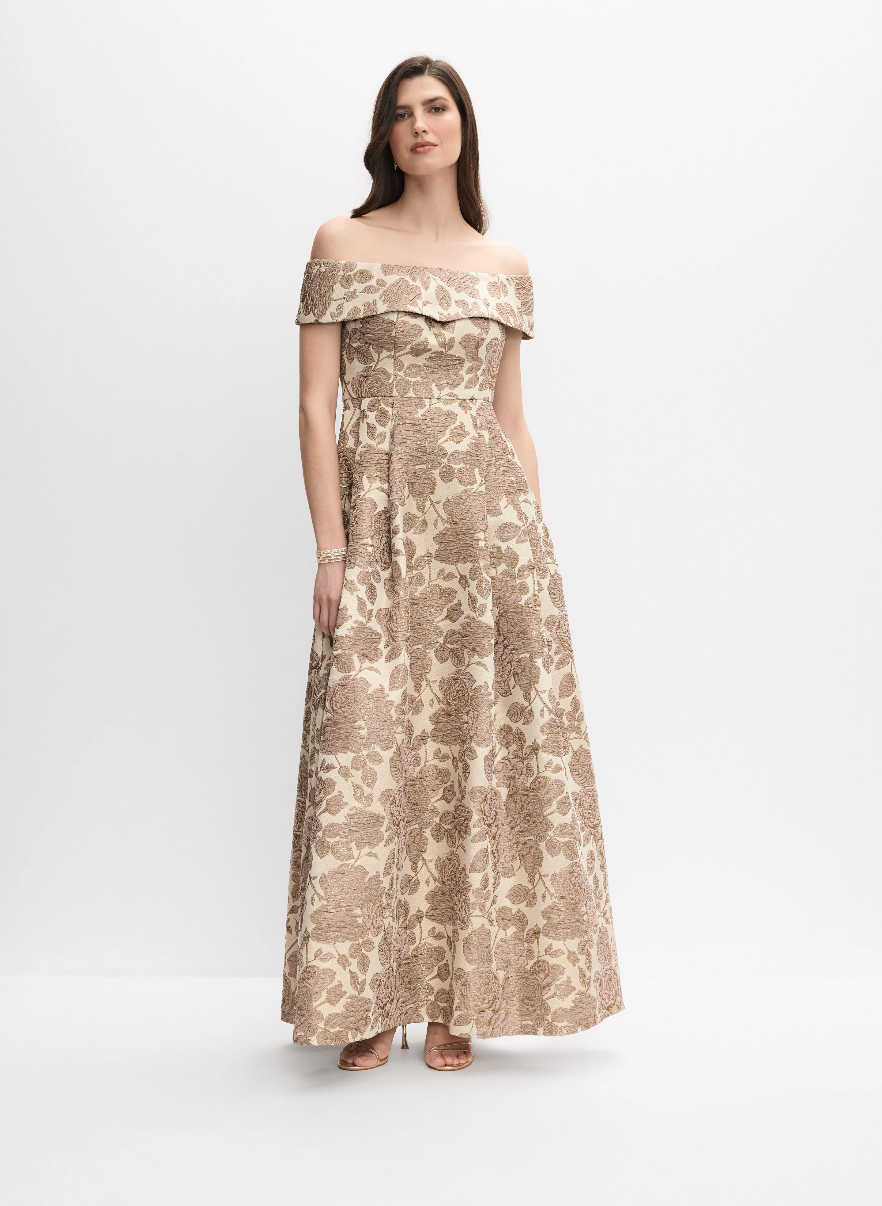 Alex Evenings - Metallic Jacquard Dress
