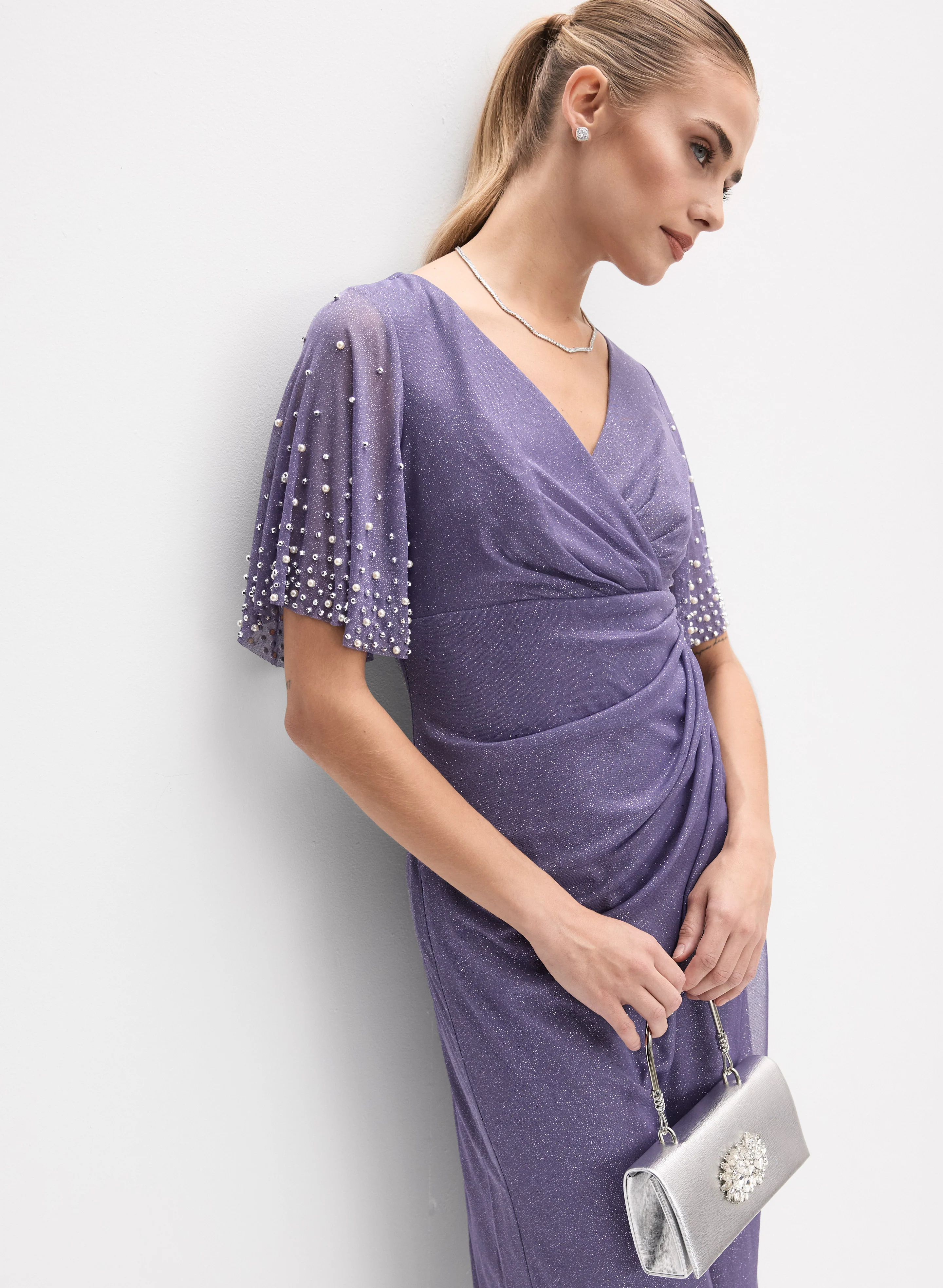 Alex Evenings - Pearl Shimmer Dress - Image 7