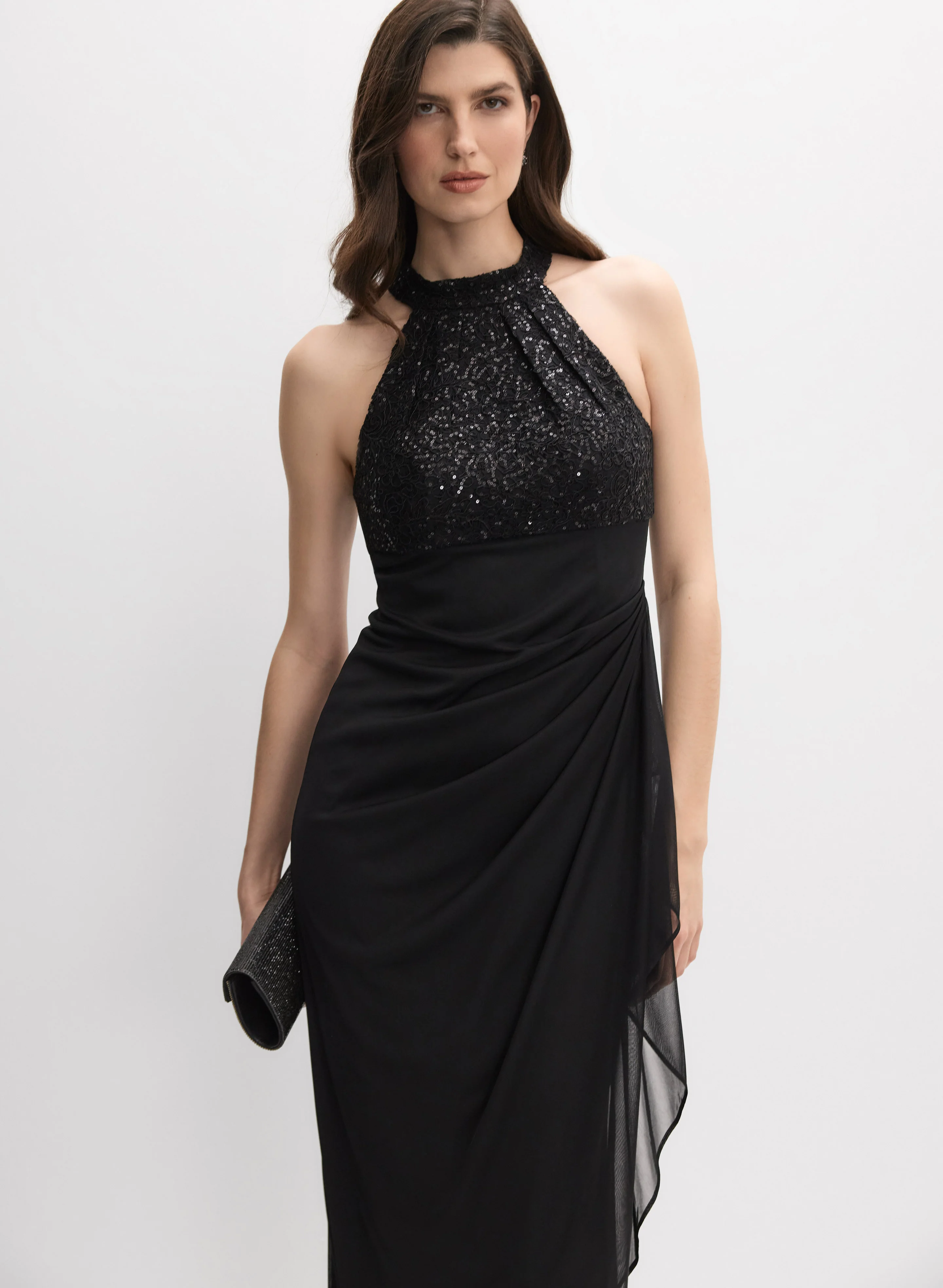 Alex Evenings - Sequined Chiffon Dress - Image 5