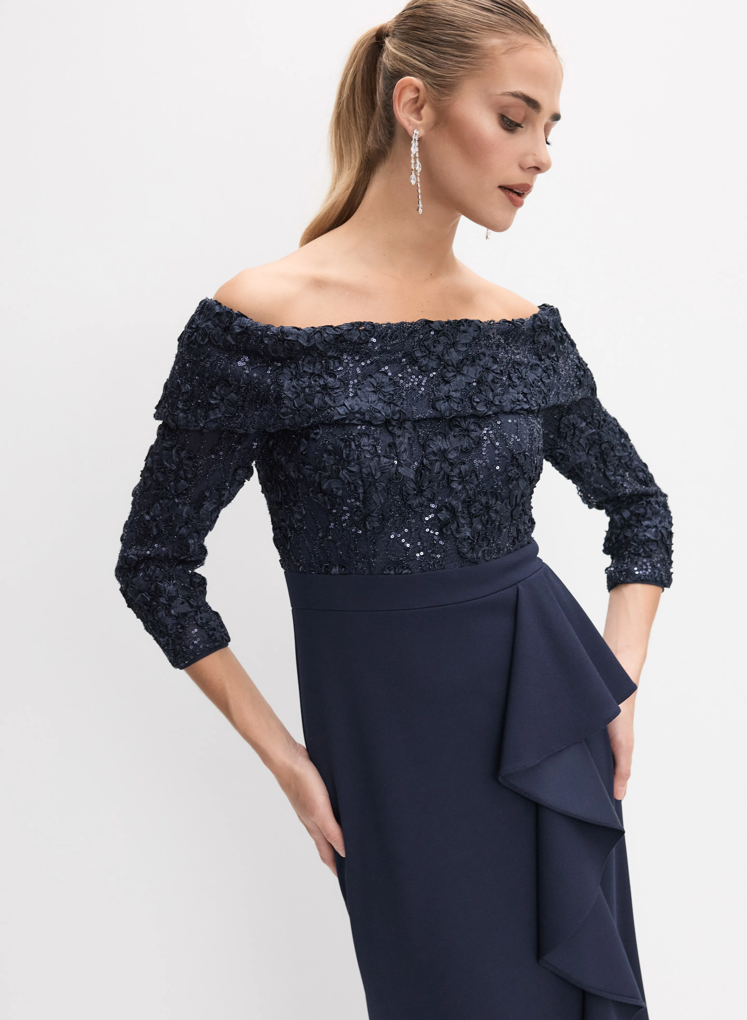 Alex Evenings - Soutache Upper Dress - Image 4