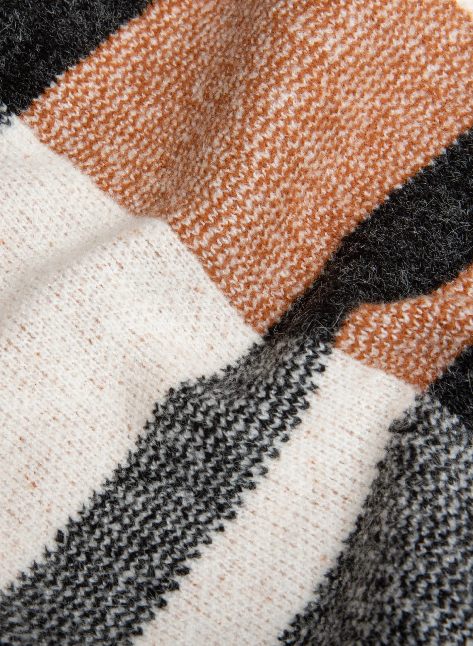 Angora Blend Plaid Motif Cardigan - Image 6