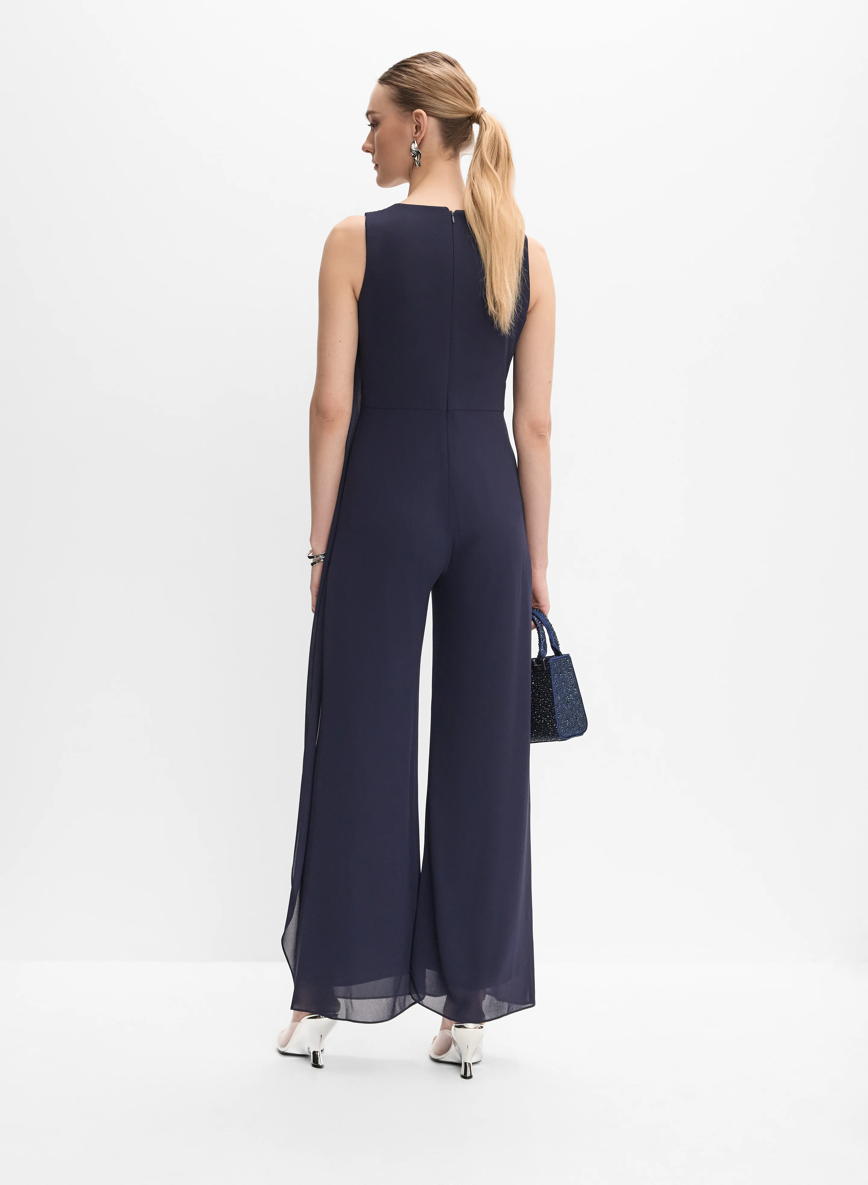 Asymmetric Chiffon Jumpsuit - Image 5