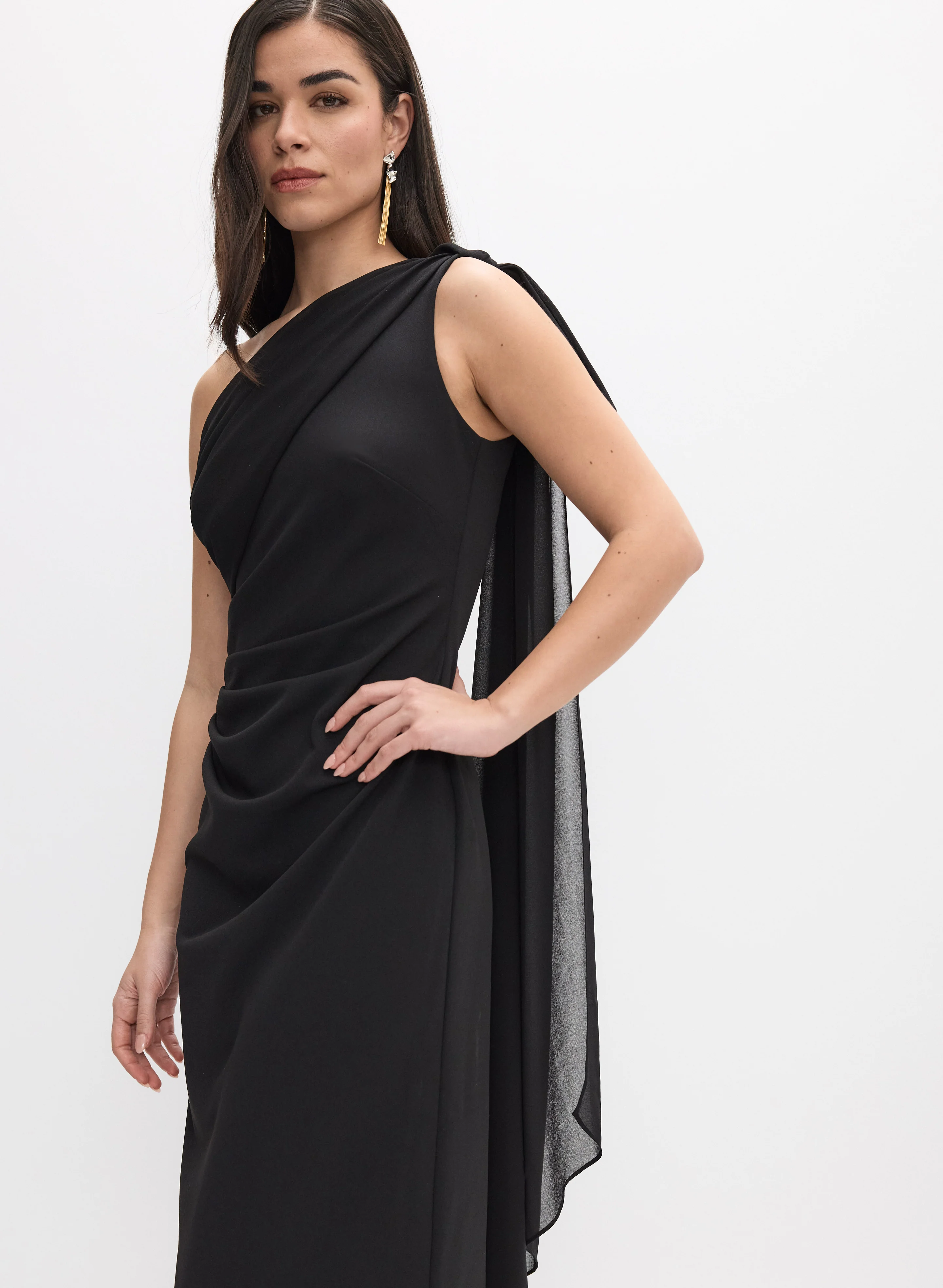 BA Nites - Asymmetric Draped Dress - Image 5