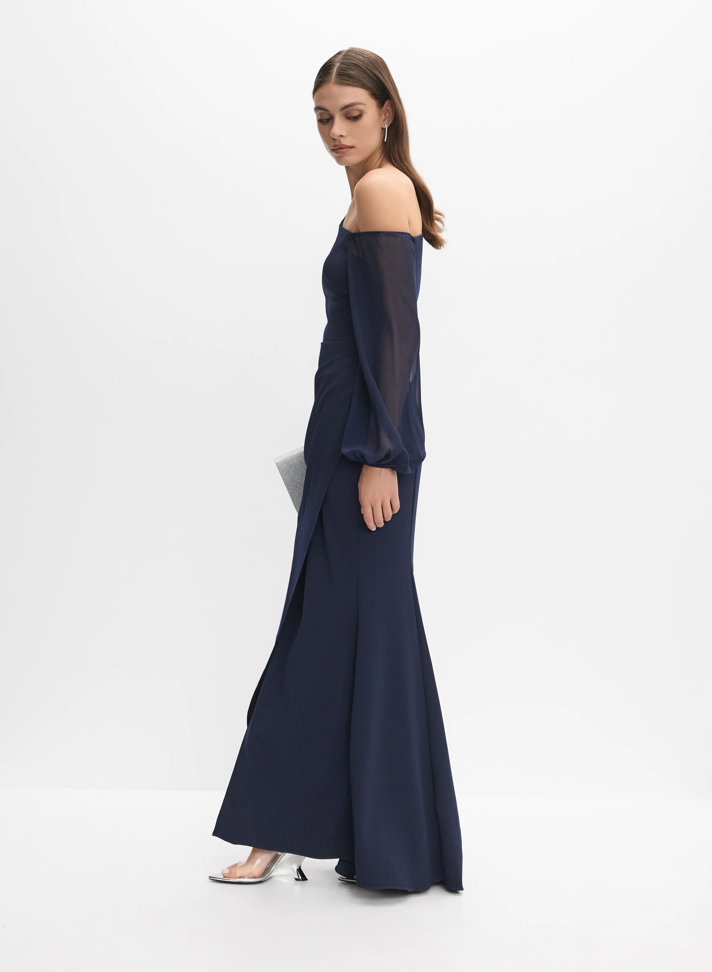 Asymmetric Neck Dress - Image 2