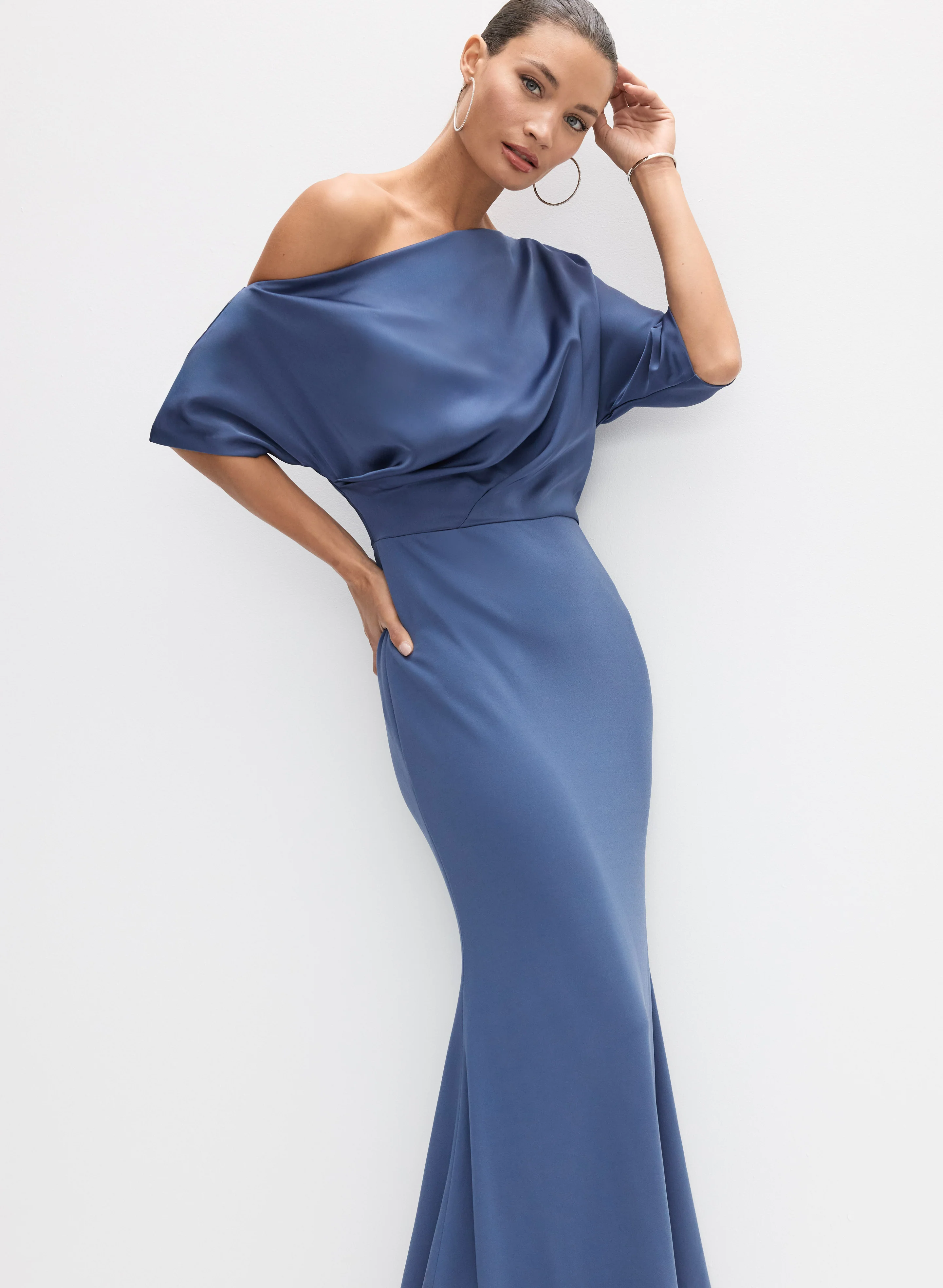 Asymmetric Off-Shoulder Dress - Image 8
