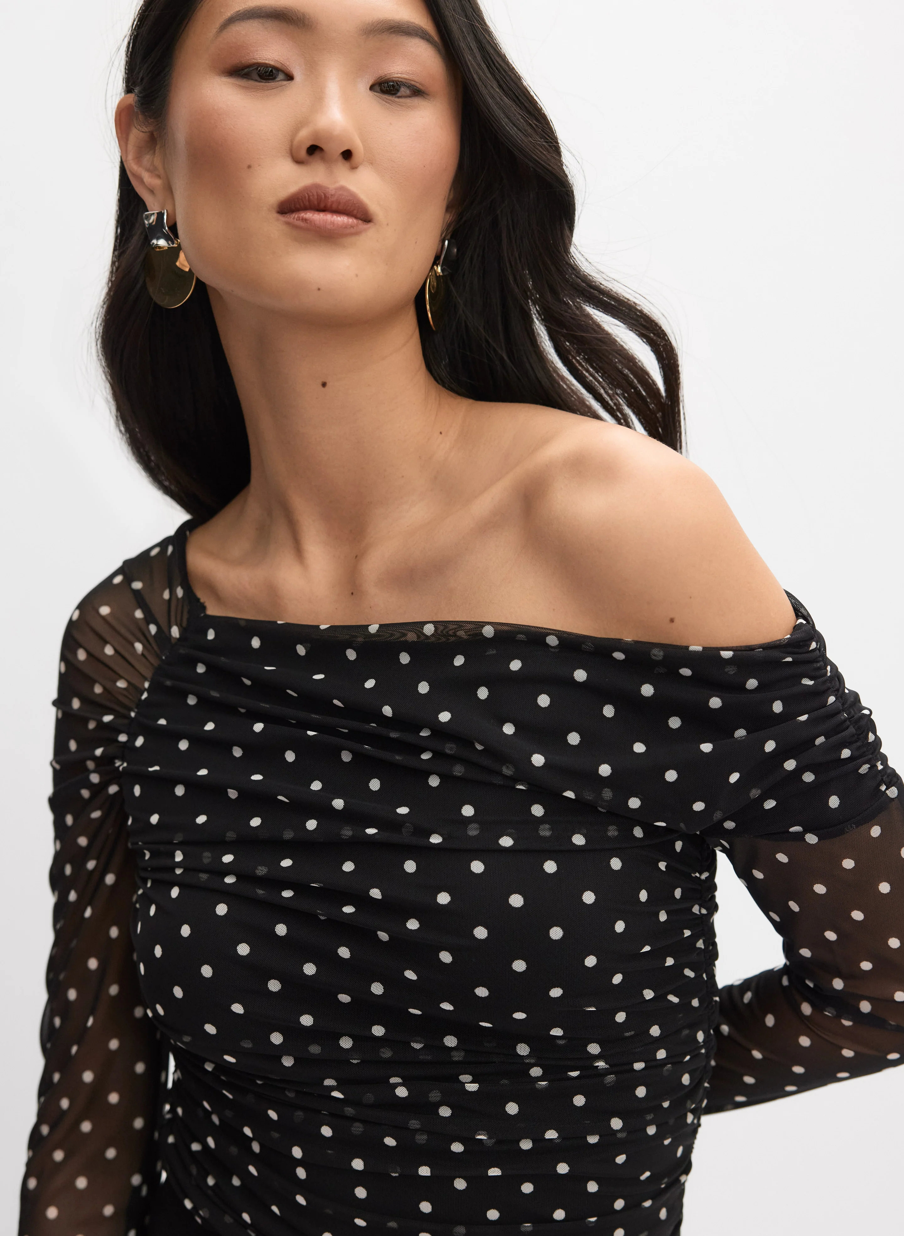 Asymmetric Polka Dot Top - Image 2