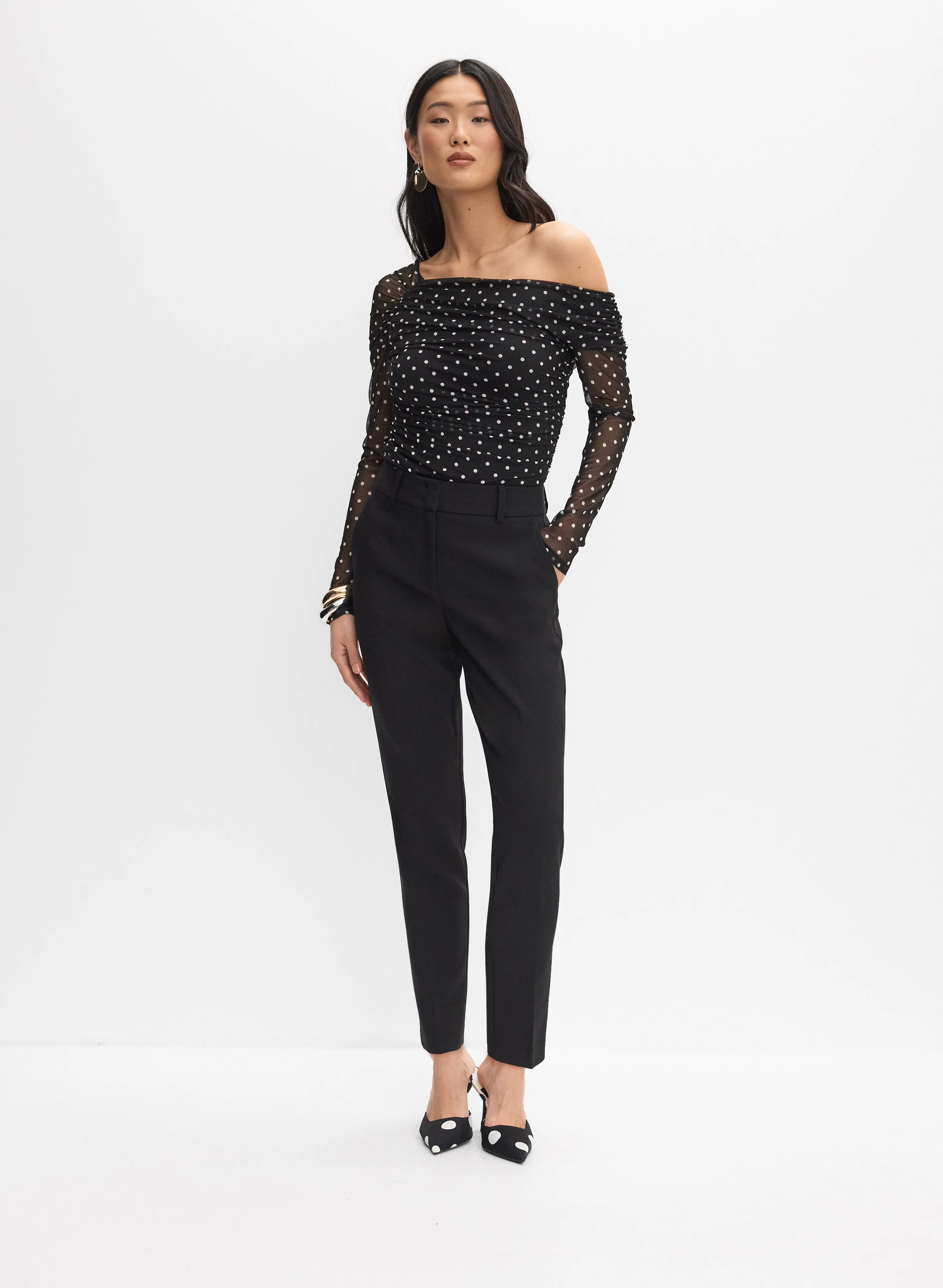 Asymmetric Polka Dot Top - Image 3