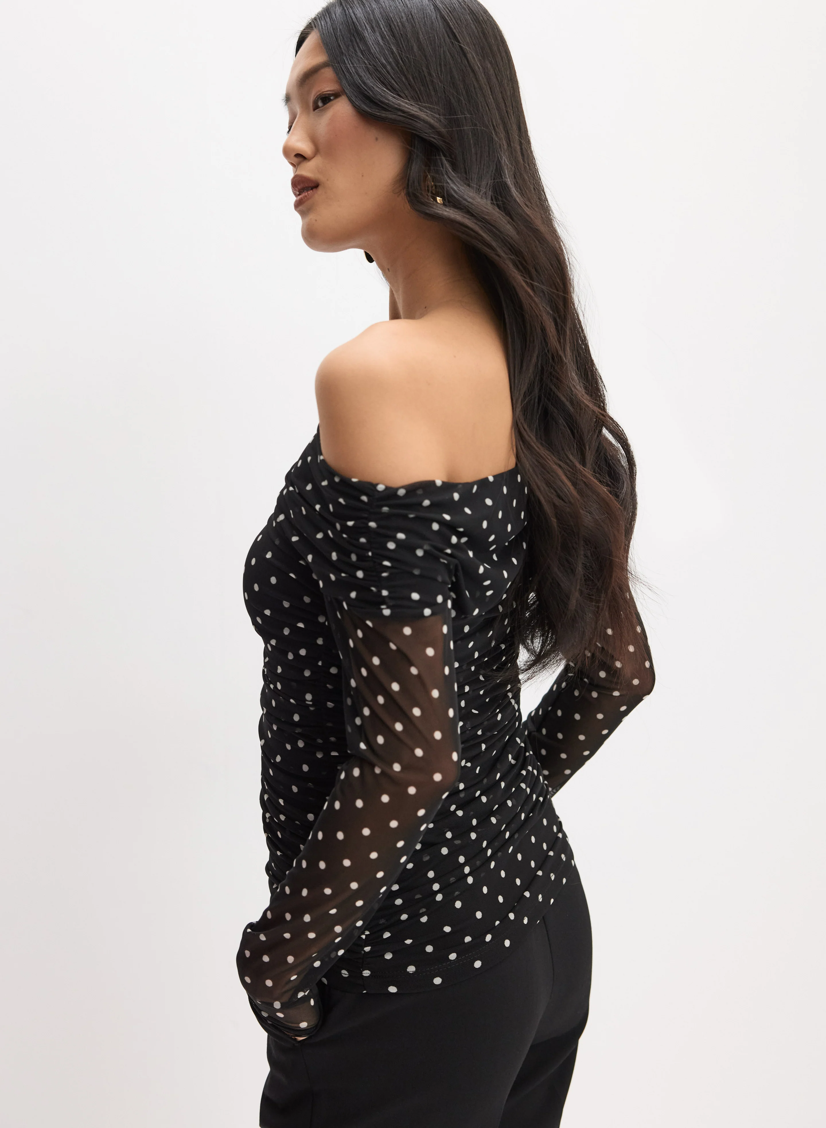 Asymmetric Polka Dot Top - Image 4