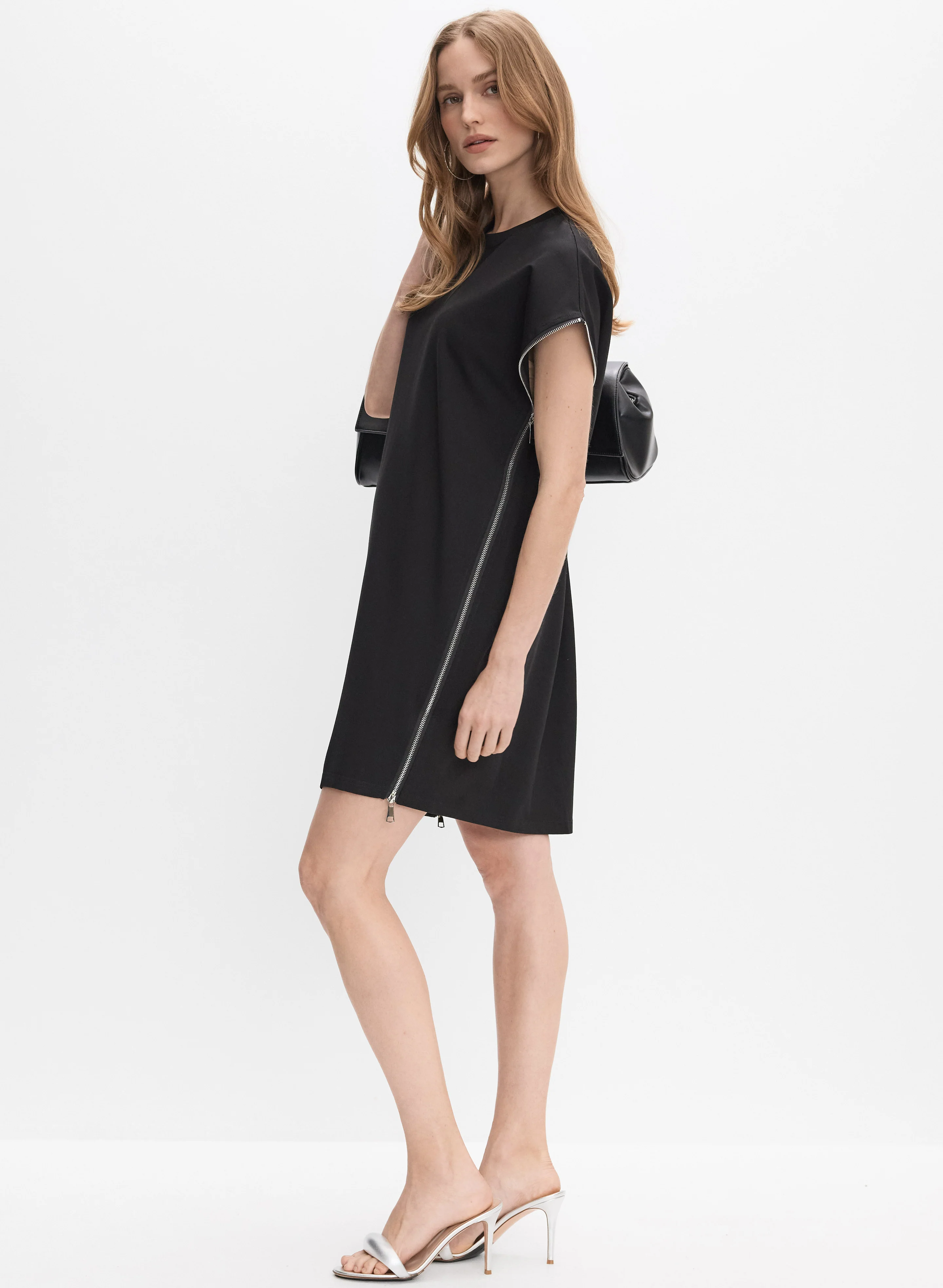 Asymmetric Zip Dress - Image 3
