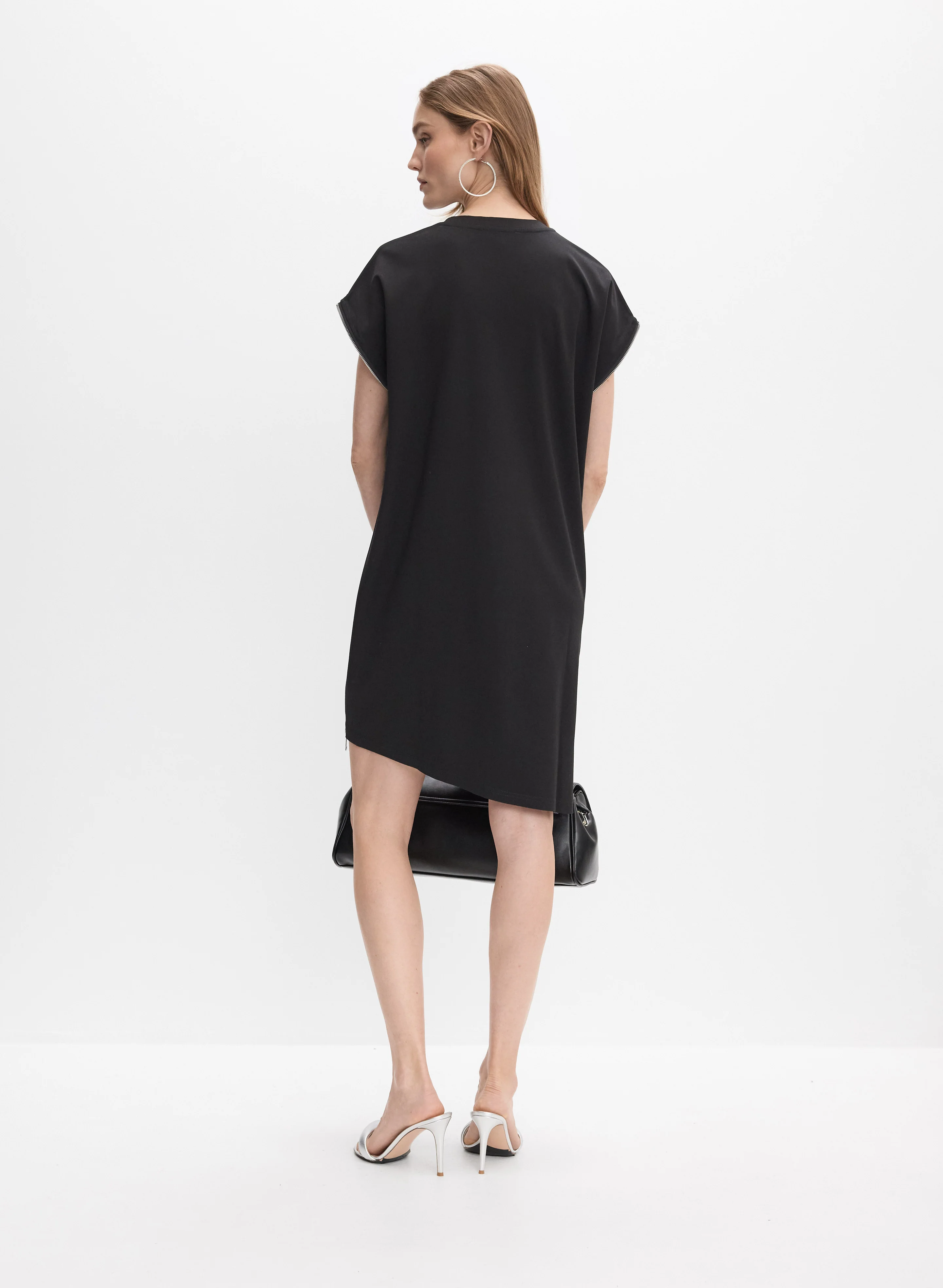 Asymmetric Zip Dress - Image 4