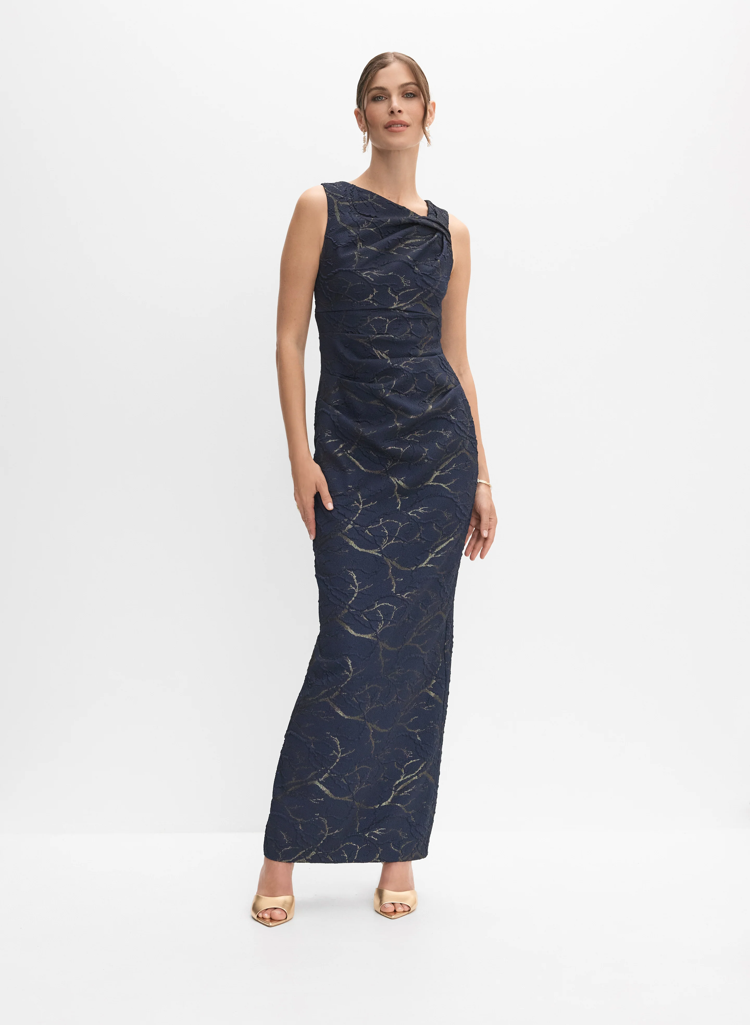 Adrianna Papell - Asymmetrical Neck Dress