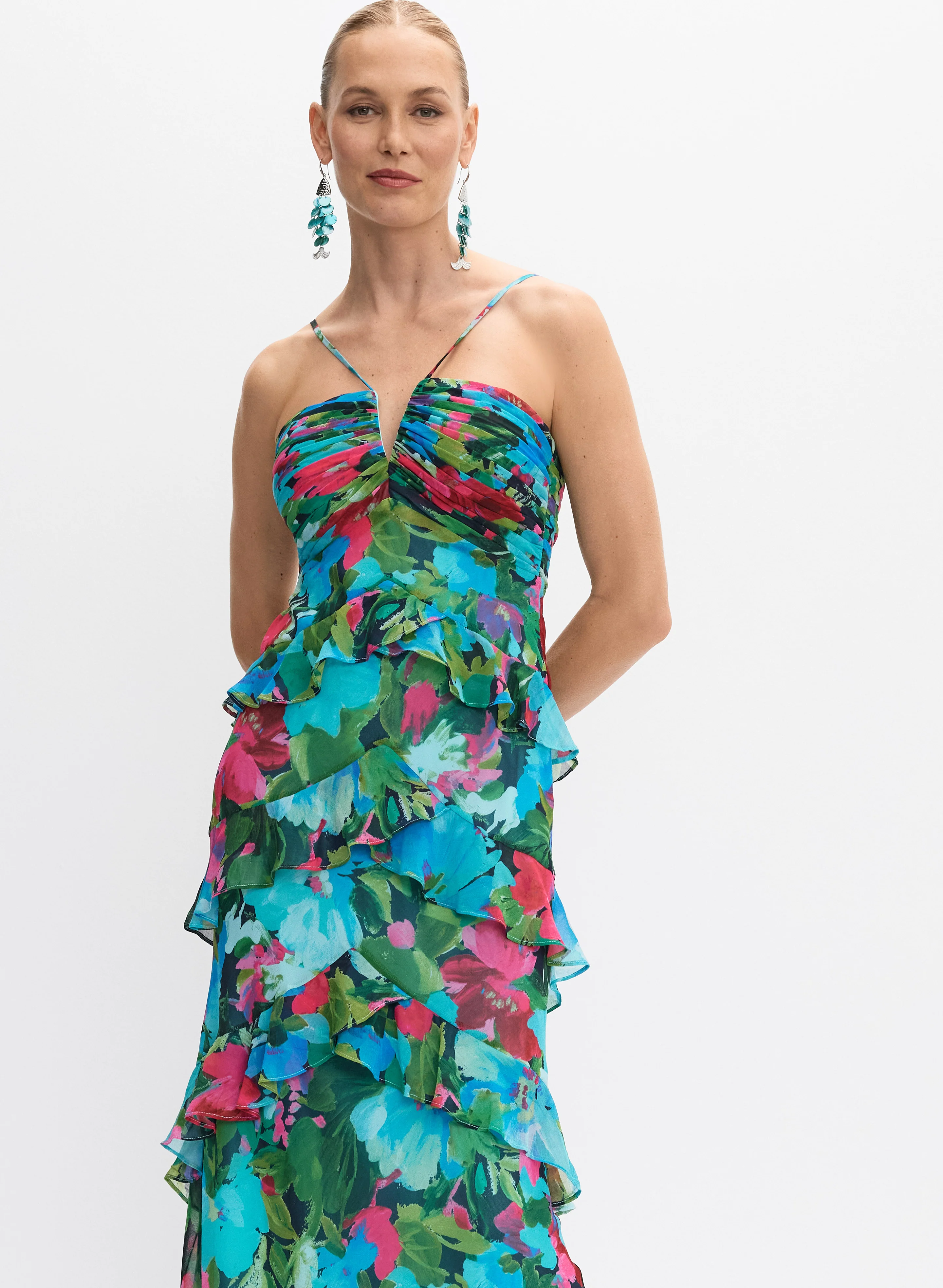 BA Nites - Floral Chiffon Dress - Image 8