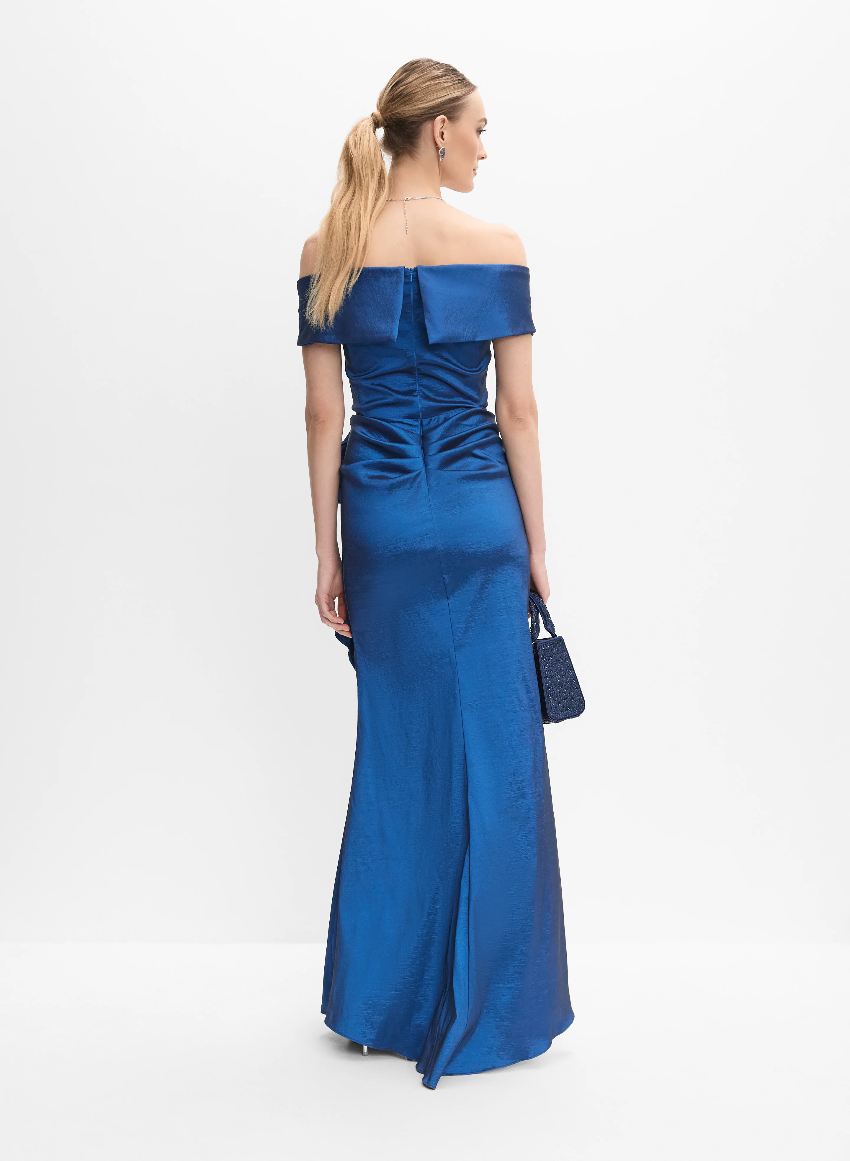 BA Nites - Off-Shoulder Waterfall Ruffle Dress - Image 4