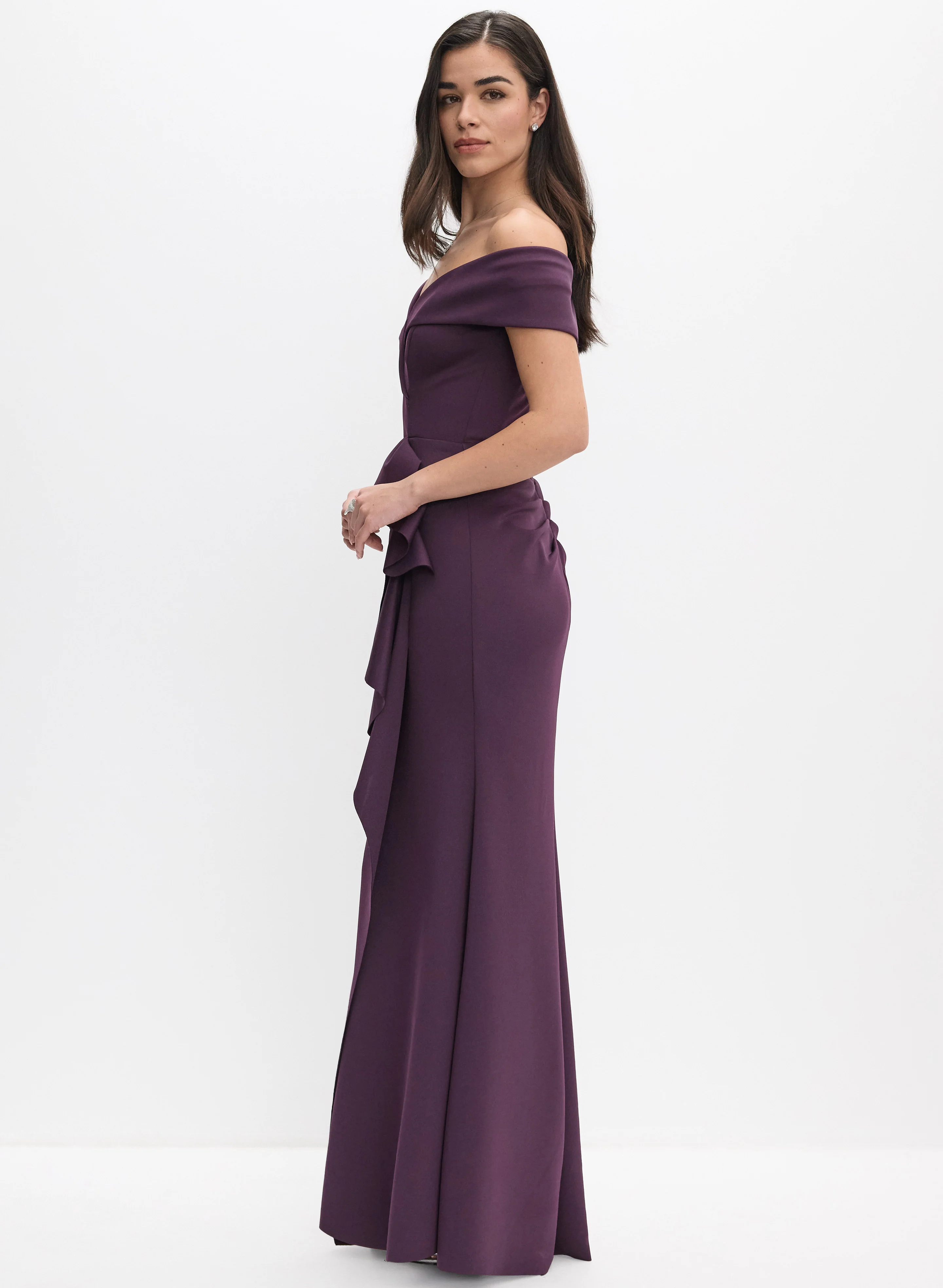 BA Nites - Off-The-Shoulder Ruffle Dress - Image 3
