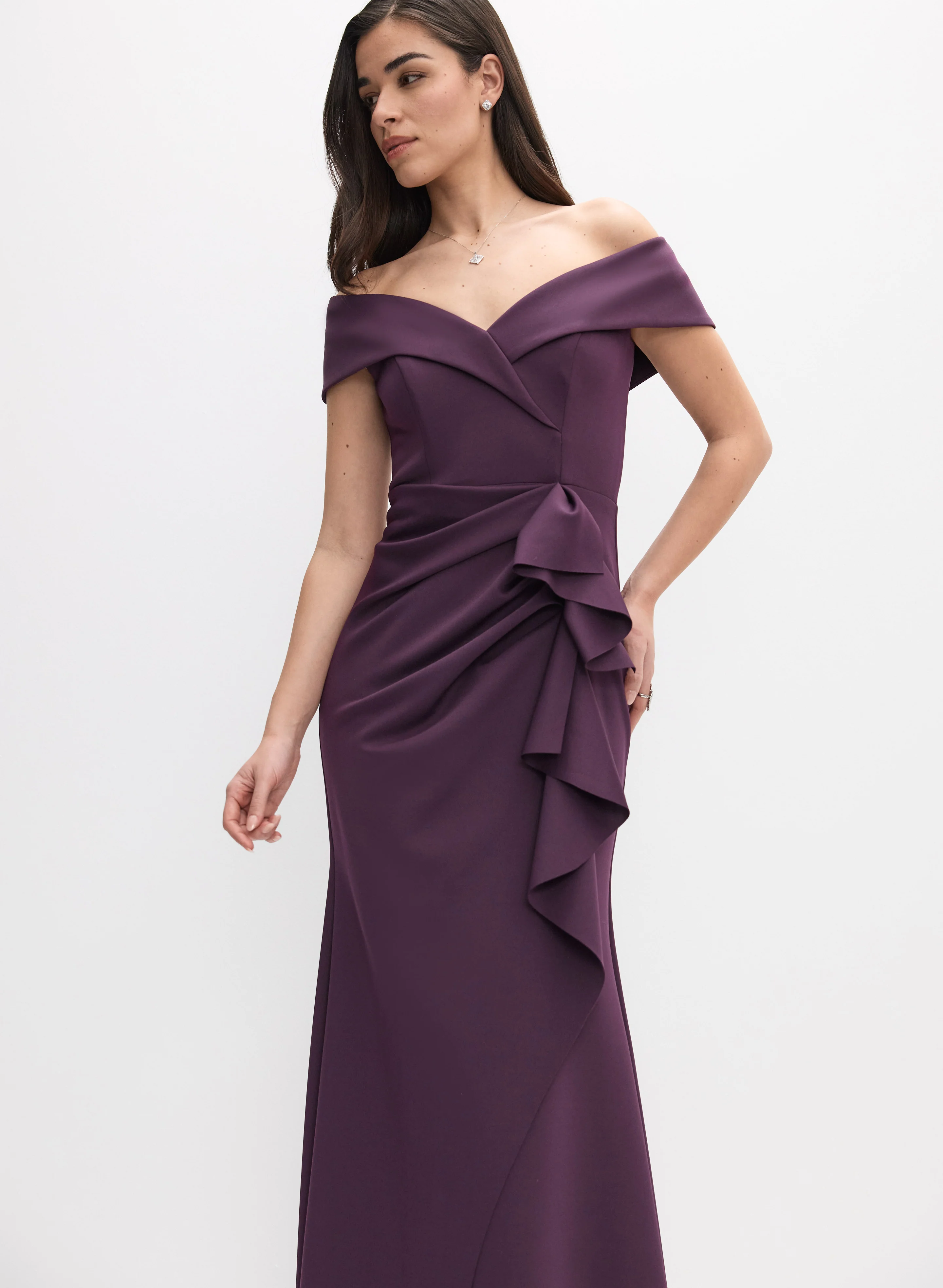BA Nites - Off-The-Shoulder Ruffle Dress - Image 8