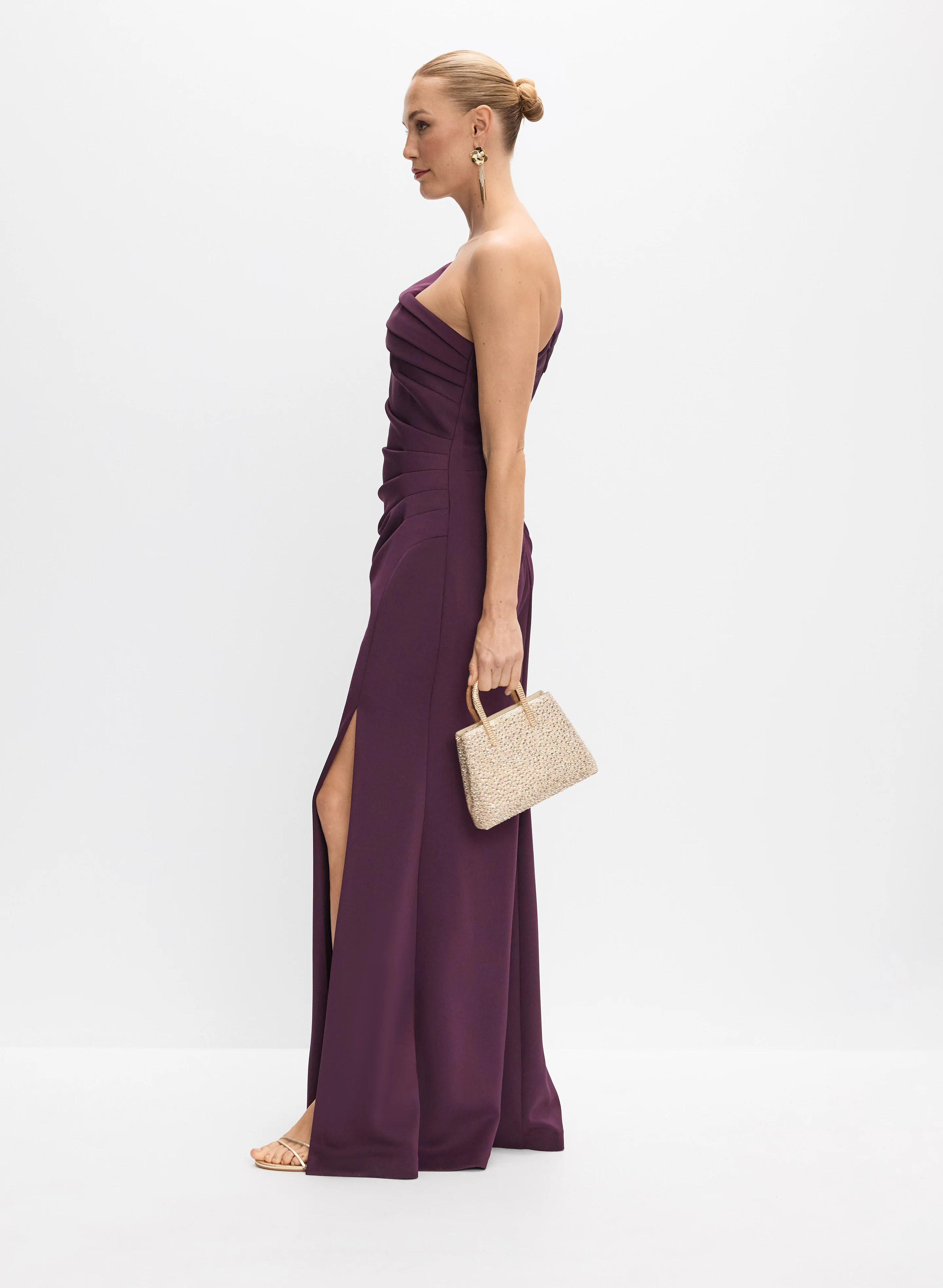 BA Nites - Off-The-Shoulder Slit Dress - Image 2