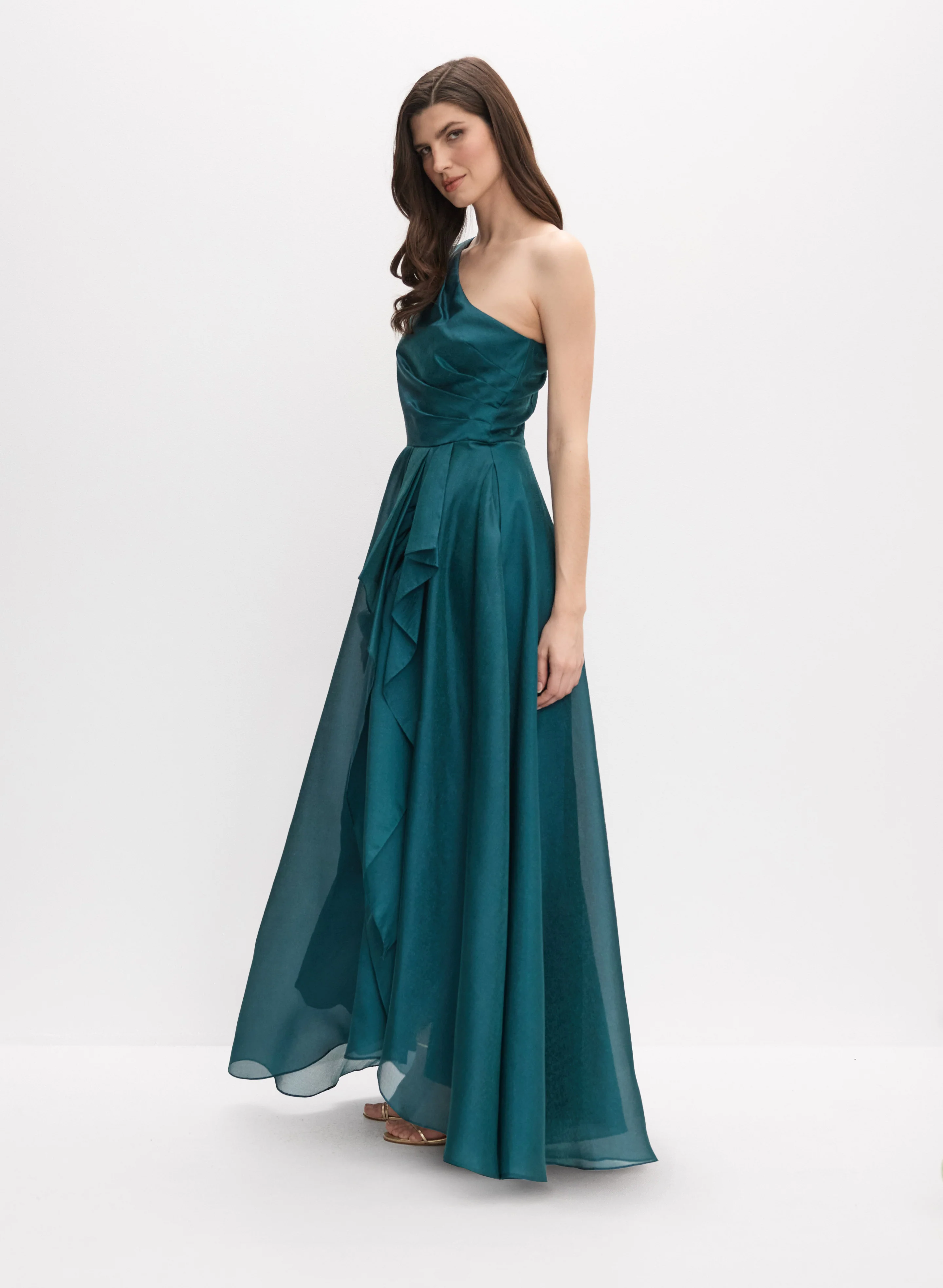 BA Nites - Single-Shoulder Organza Dress - Image 2