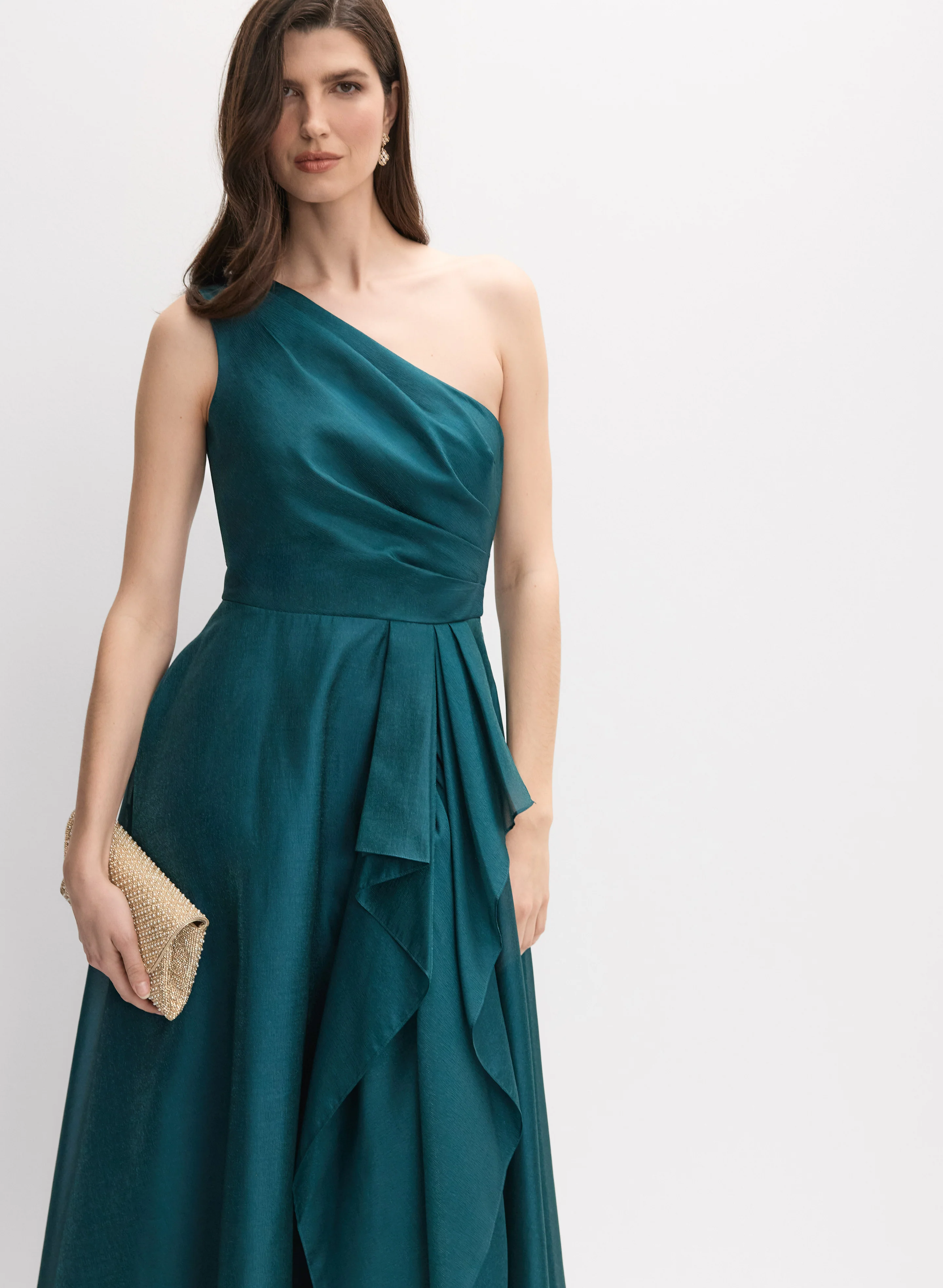 BA Nites - Single-Shoulder Organza Dress - Image 7